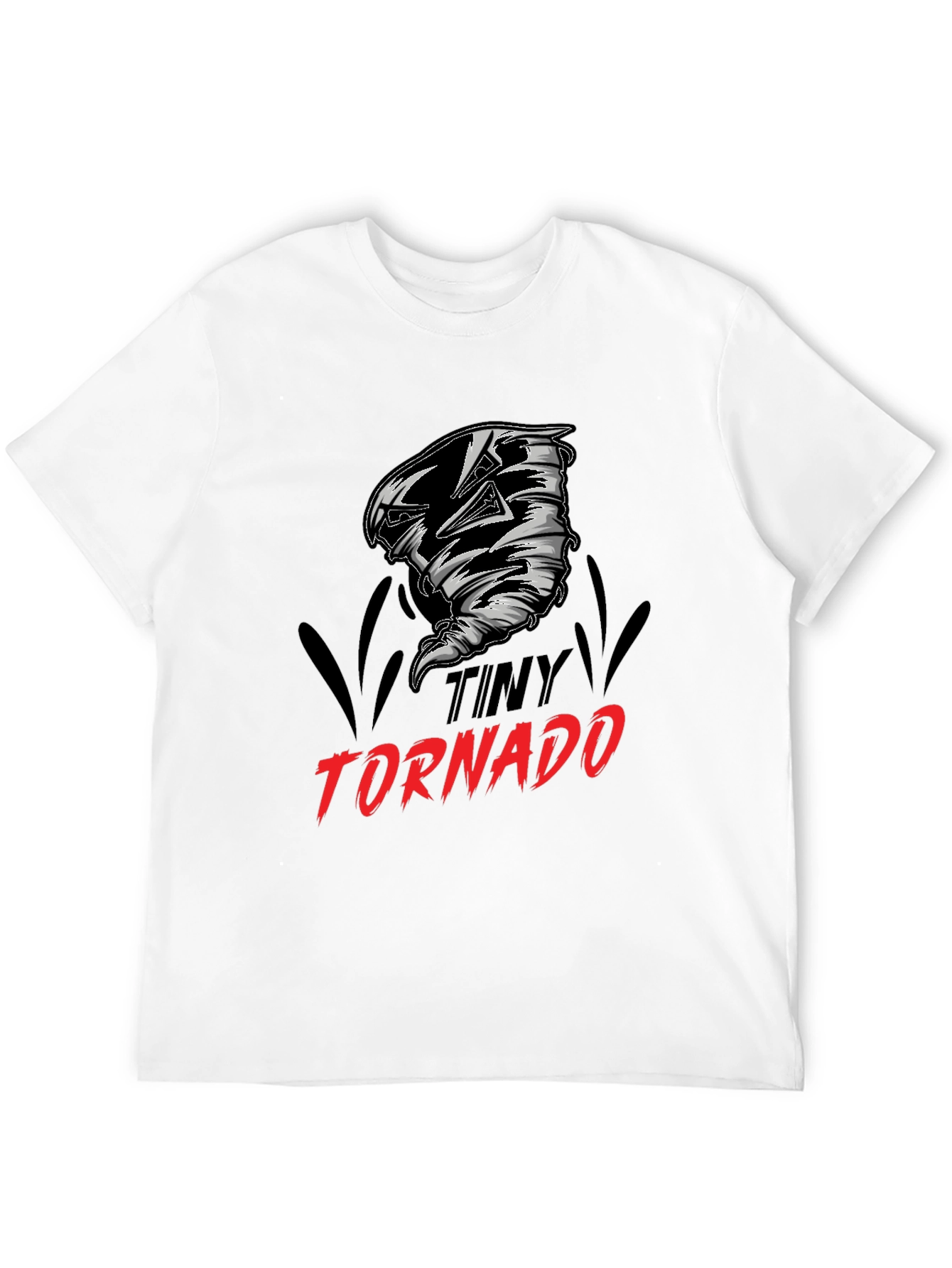 Tiny Tornado Graphic T-Shirt - Black Cotton Tee