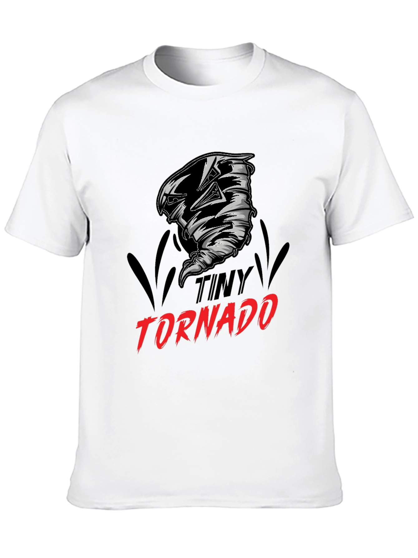 Tiny Tornado Graphic T-Shirt - Black Cotton Tee