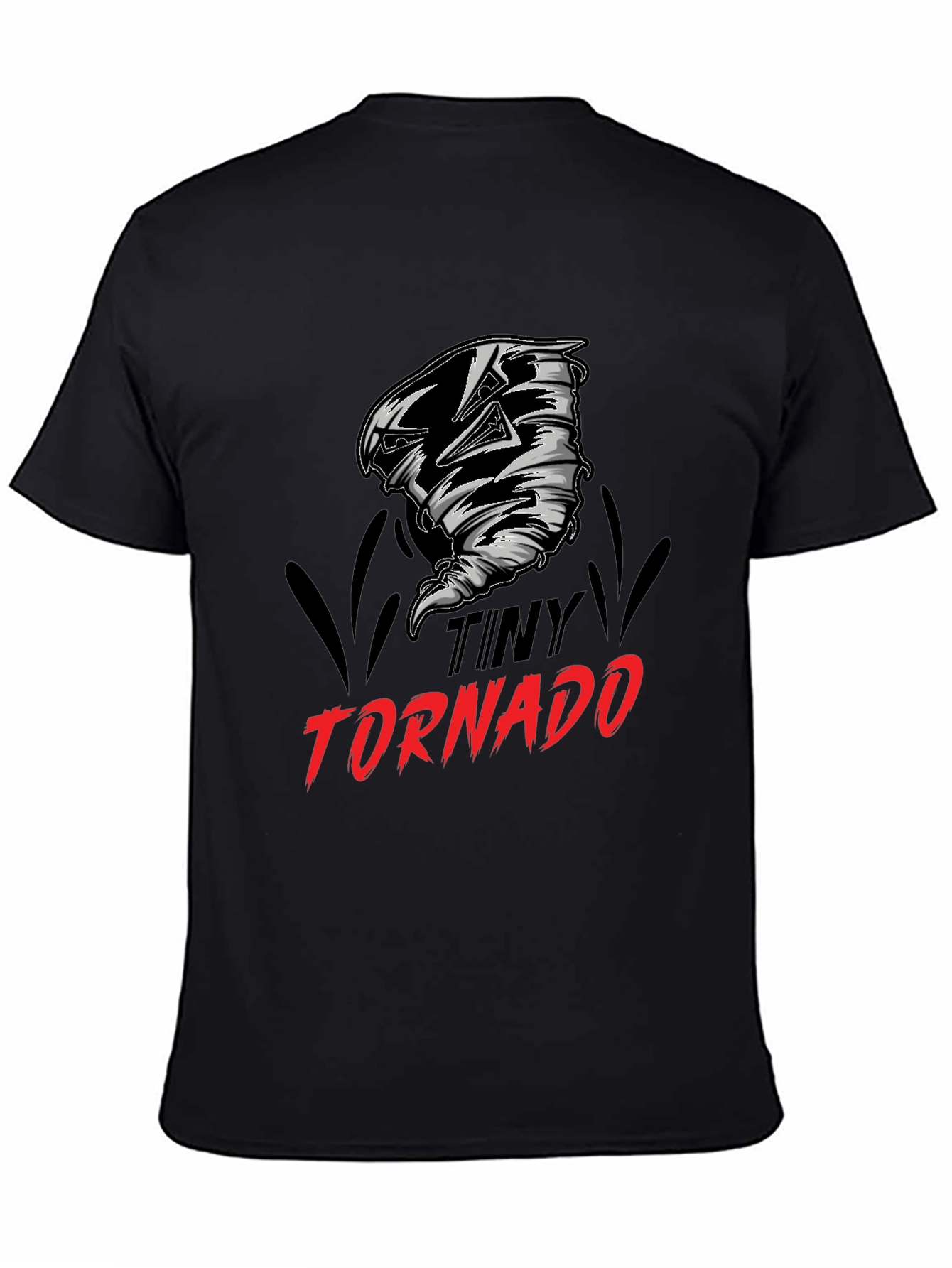 Tiny Tornado Graphic T-Shirt - Black Cotton Tee