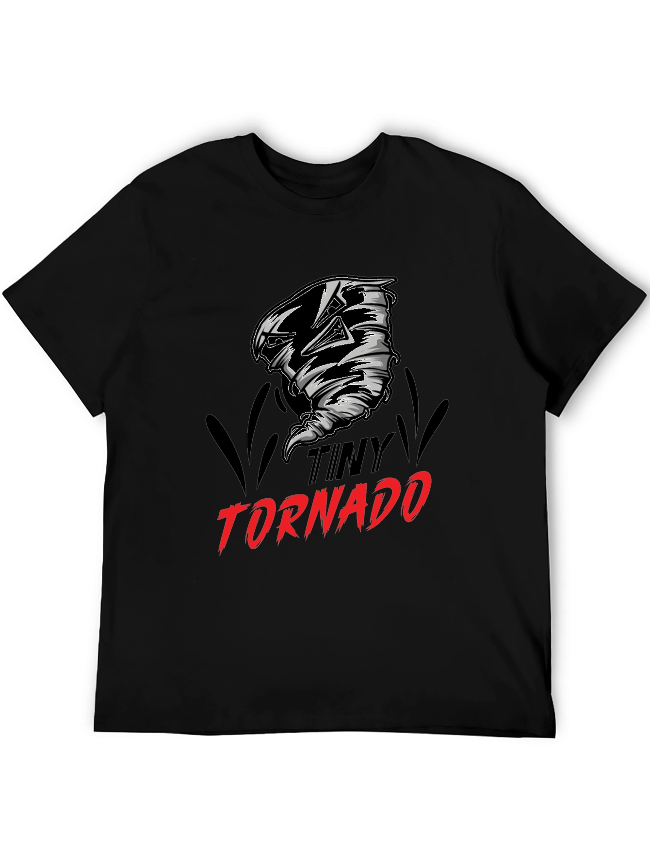 Tiny Tornado Graphic T-Shirt - Black Cotton Tee
