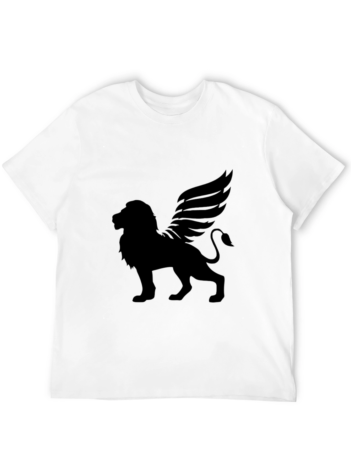 Winged Lion Black T-Shirt - Unique Graphic Tee