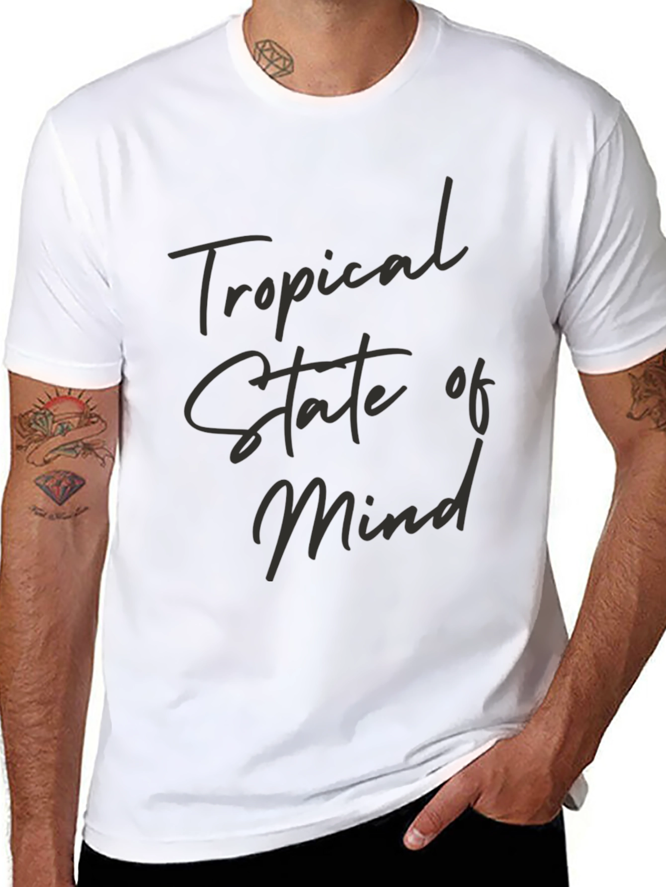Tropical State of Mind Black T-Shirt