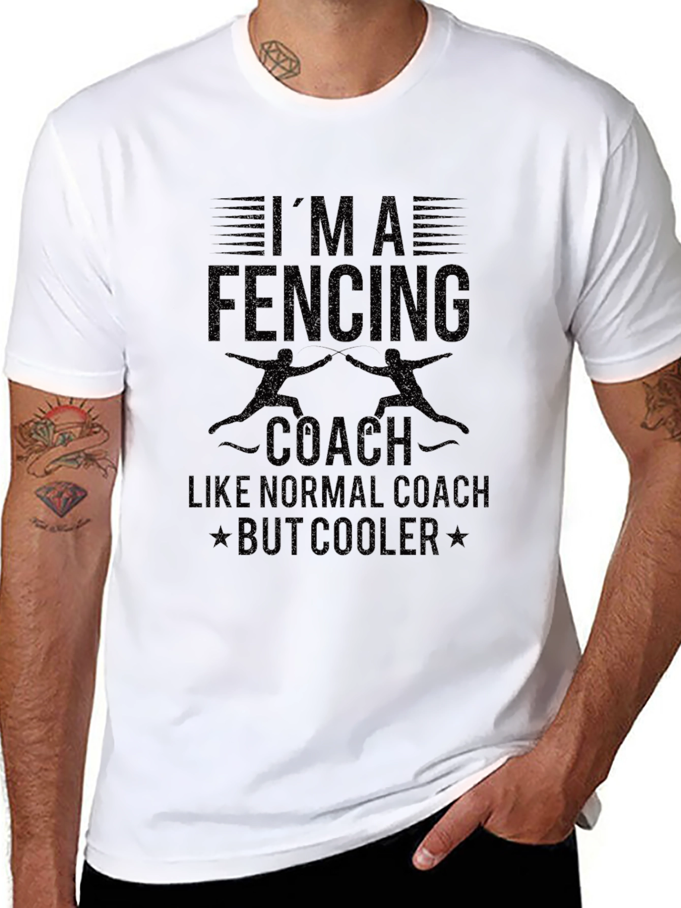 Fencing Coach T-Shirt - Cool & Unique Design
