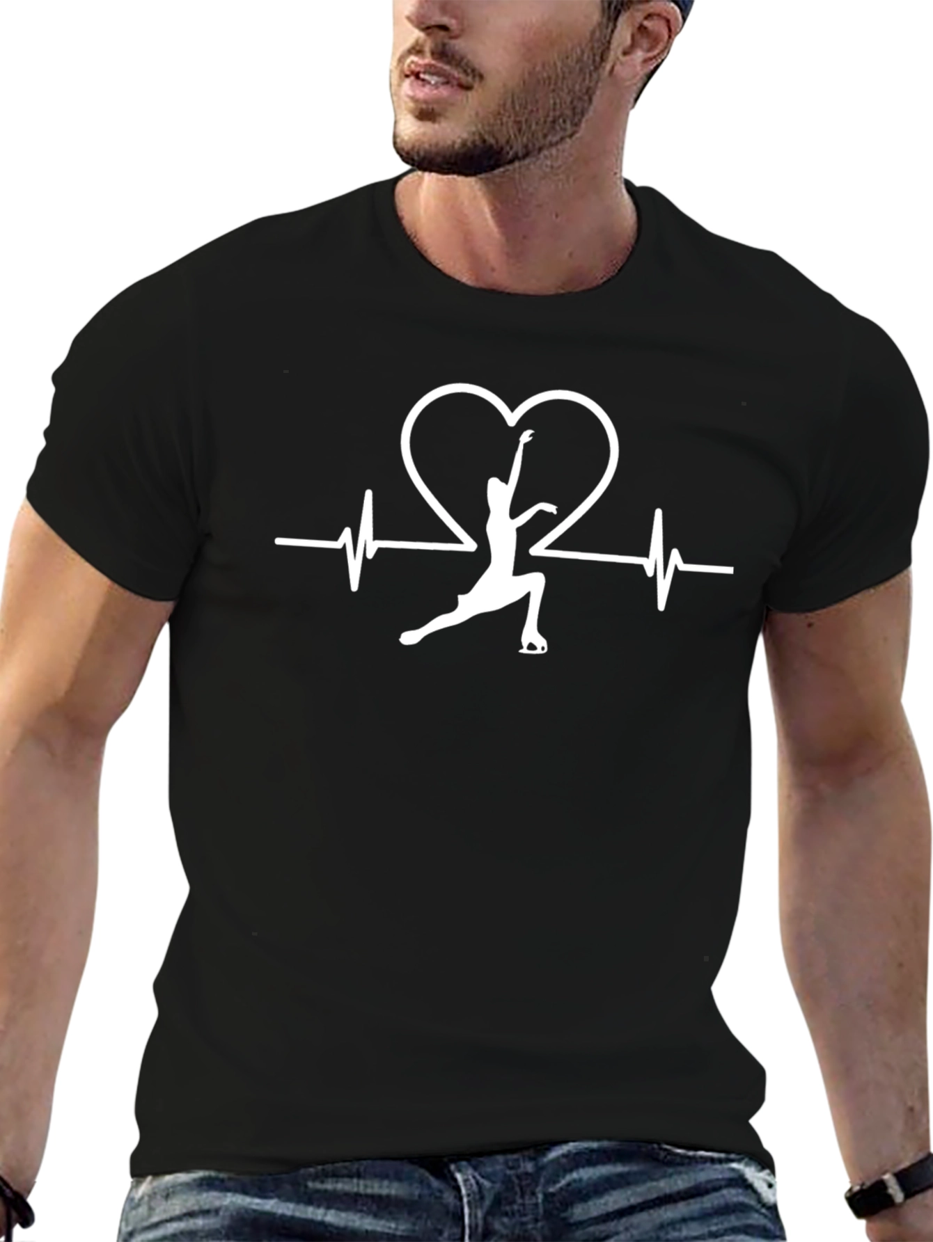 Figure Skating Heartbeat T-Shirt