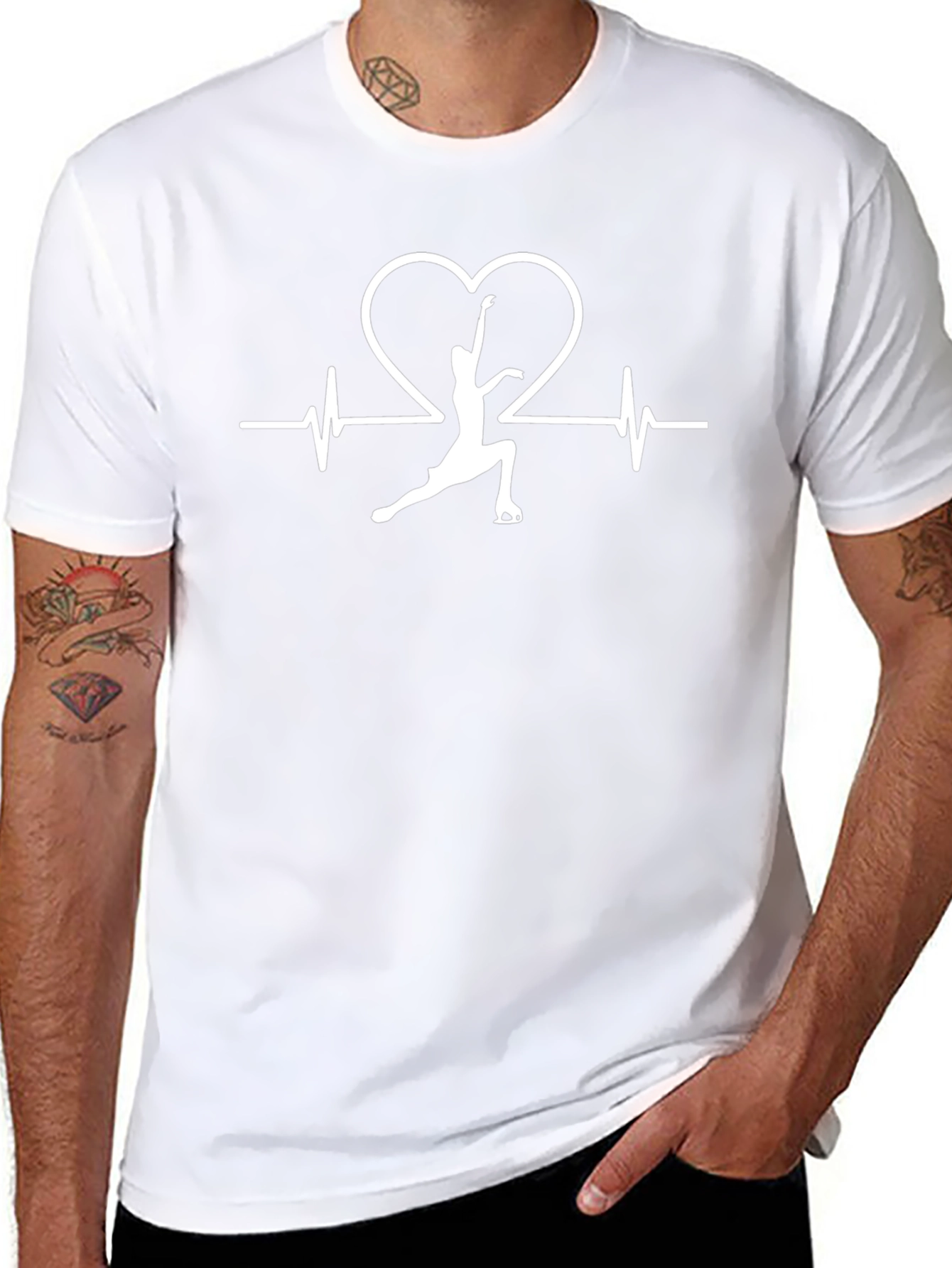 Figure Skating Heartbeat T-Shirt