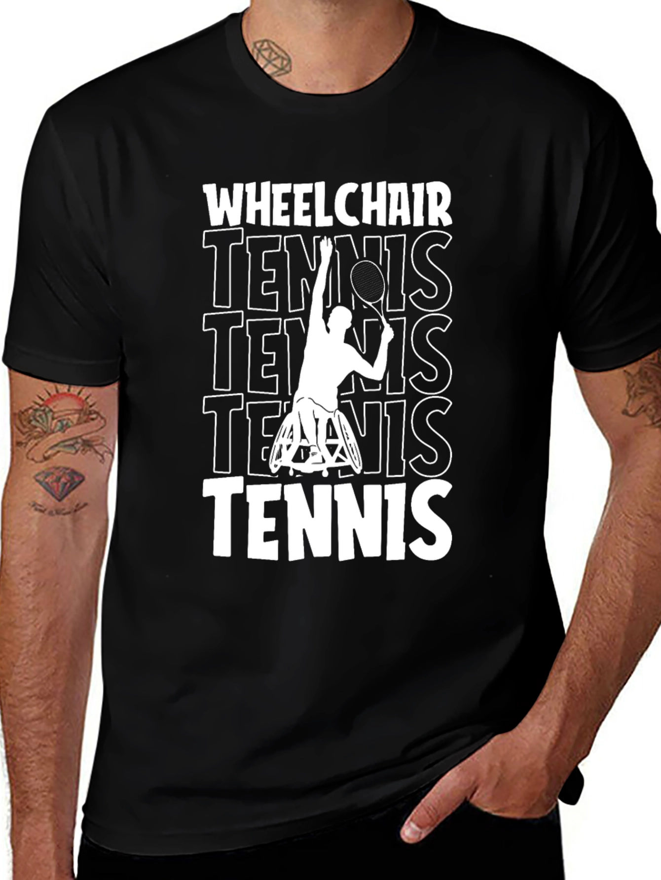 Wheelchair Tennis Graphic T-Shirt
