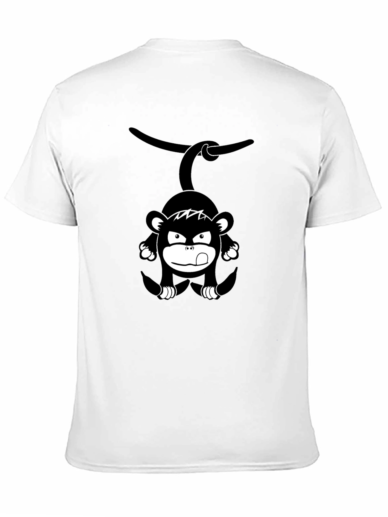 Monkey Graphic Print Black T-Shirt
