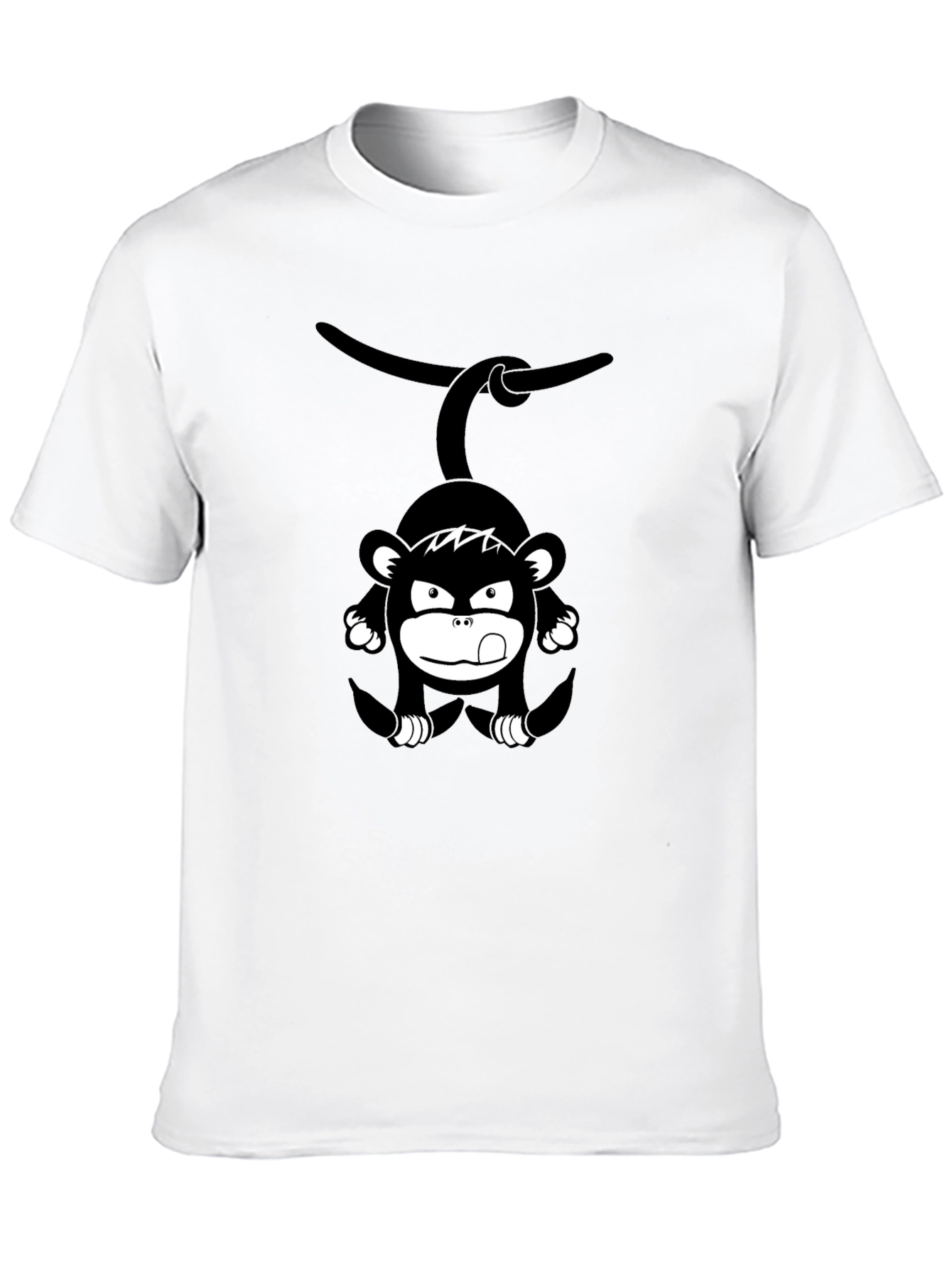 Monkey Graphic Print Black T-Shirt
