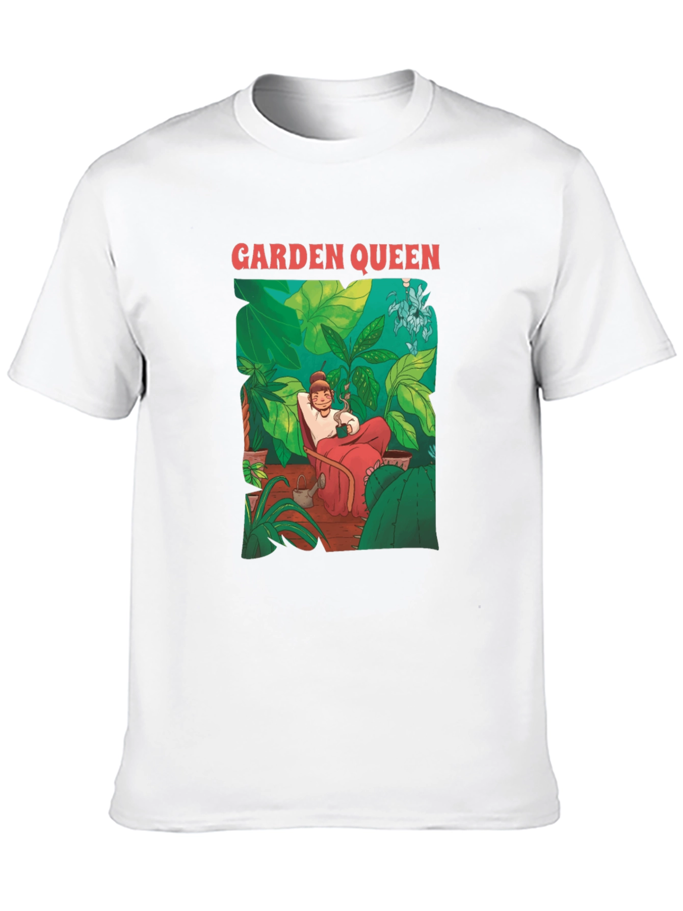 Garden Queen Graphic Tee - Unique Botanical Design