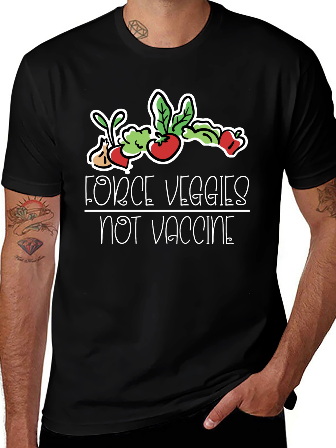 Force Veggies Not Vaccine Tee