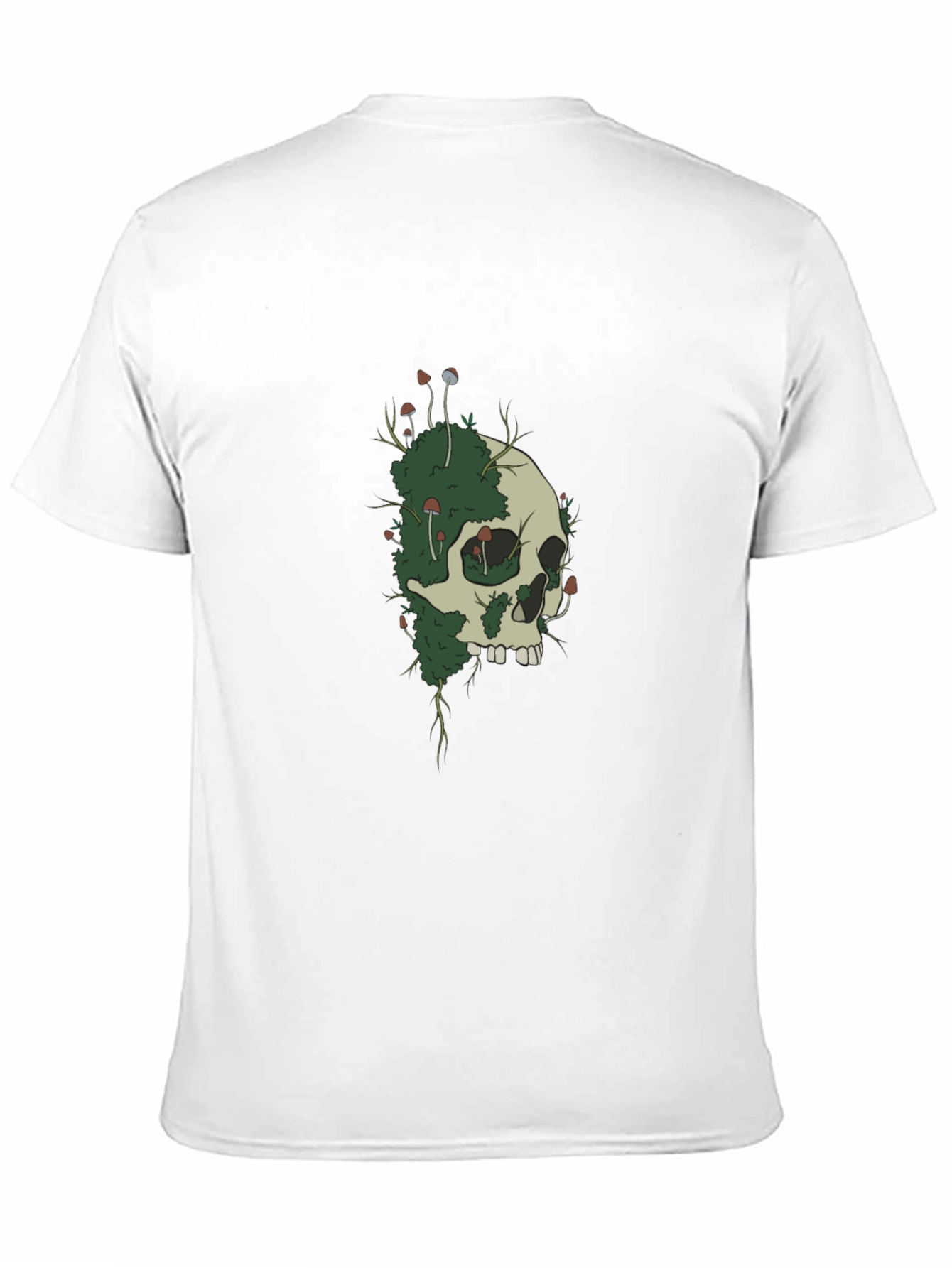 Skull and Mushroom Graphic Tee - Black