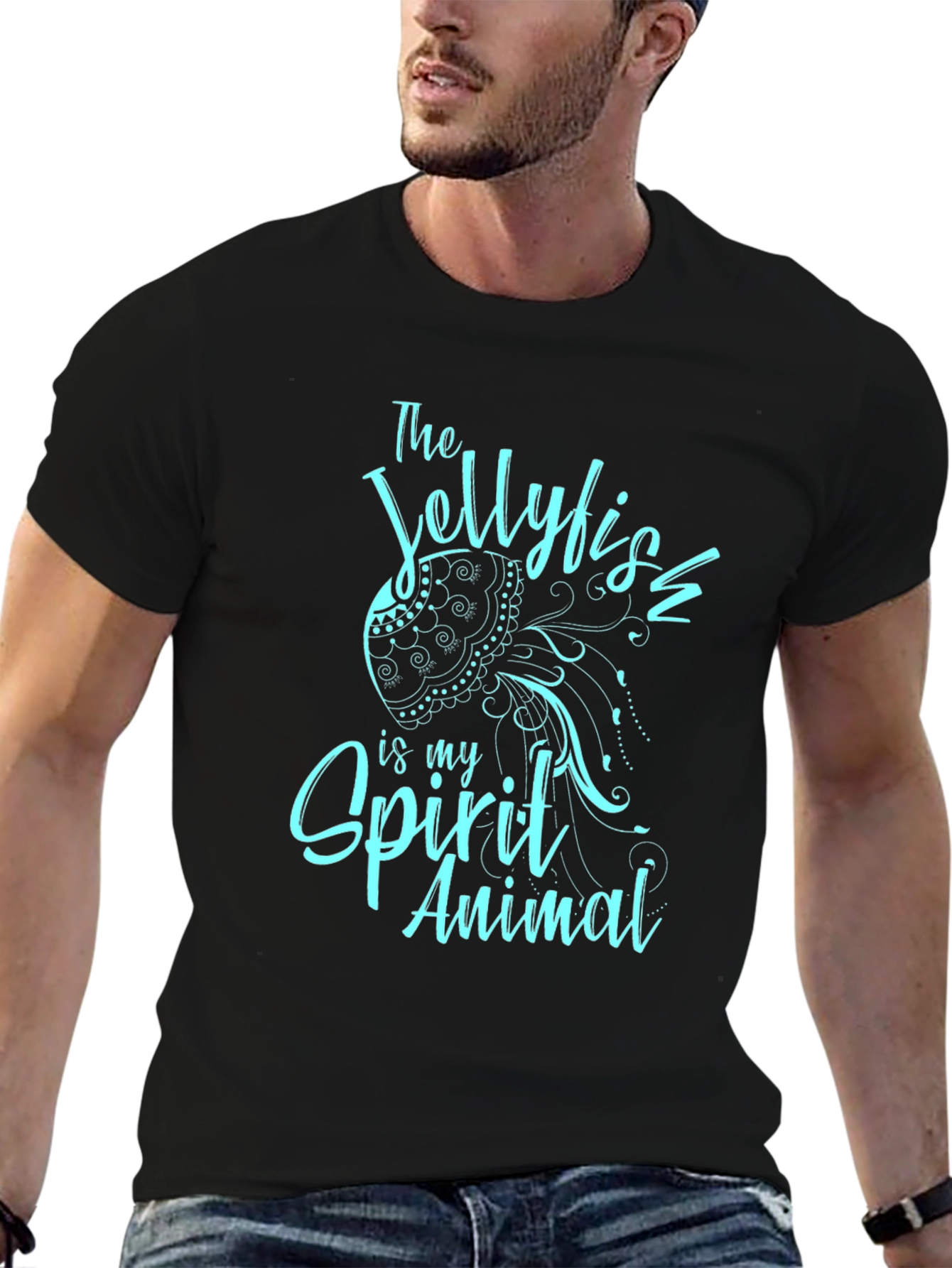 Jellyfish Spirit Animal T-Shirt - Black Graphic Tee