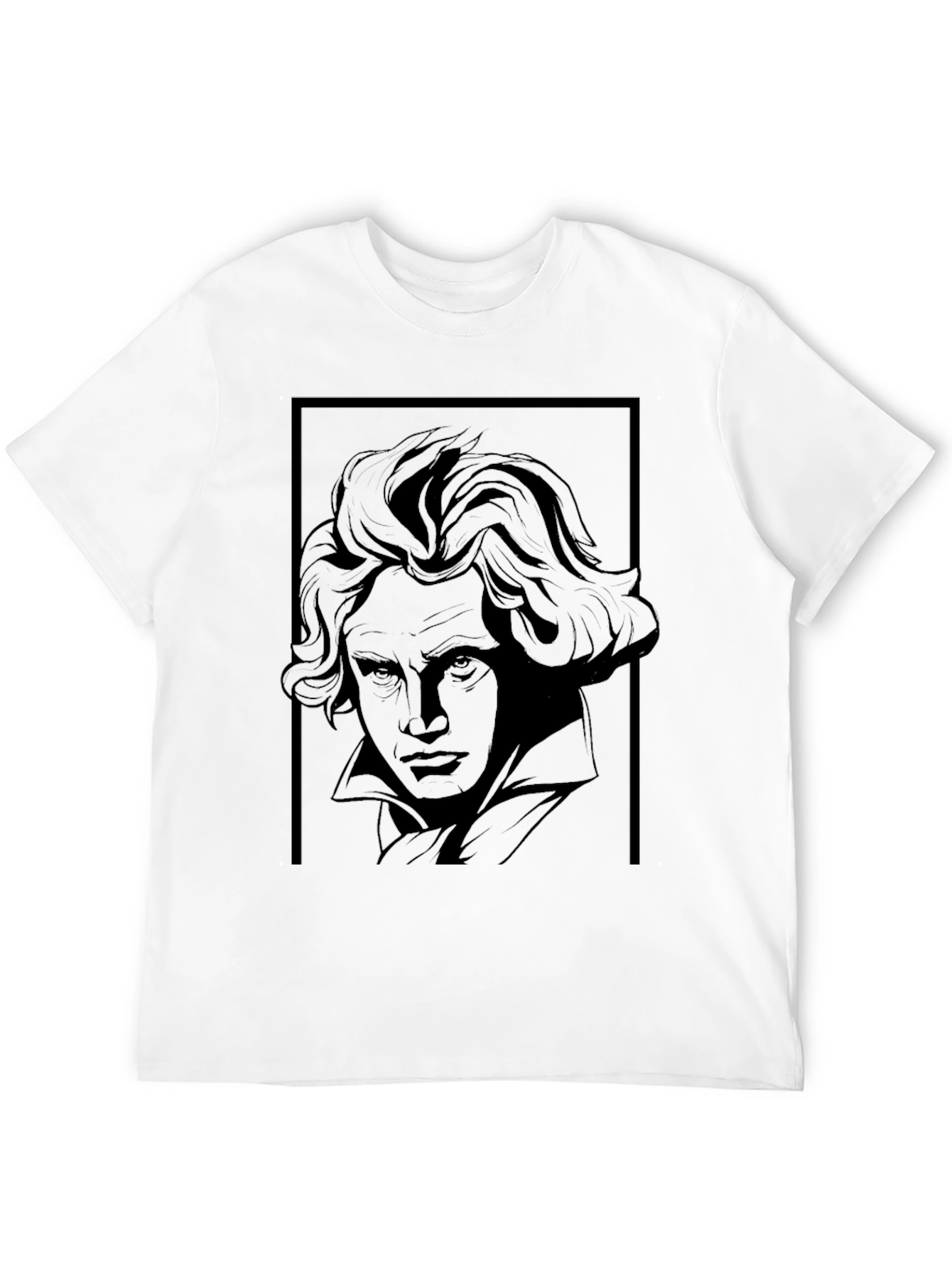 Beethoven Graphic Print T-Shirt - Classic Style
