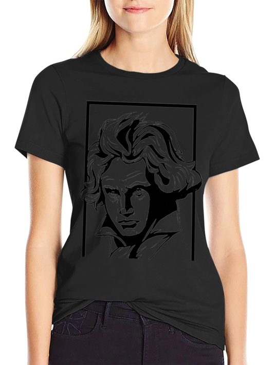 Beethoven Graphic Print T-Shirt - Classic Style