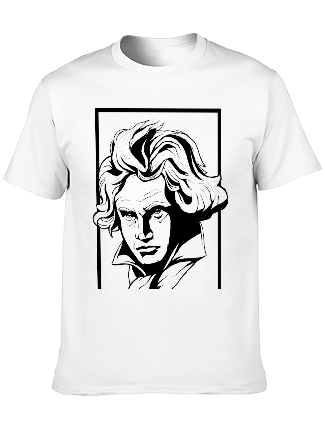 Beethoven Graphic Print T-Shirt - Classic Style