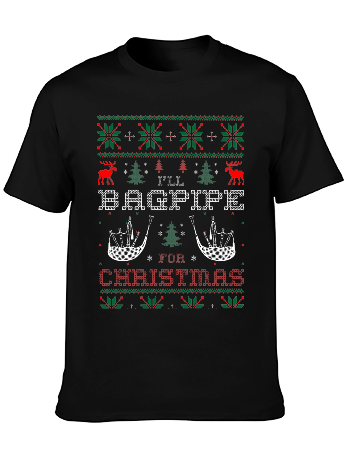 Ill Bagpipe for Christmas Holiday T-Shirt