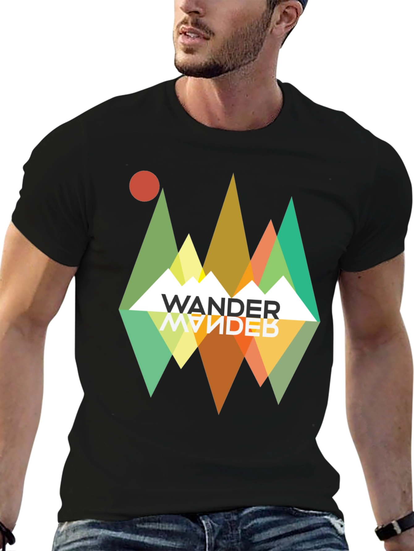 Wander Graphic Tee - Retro Mountain Adventure