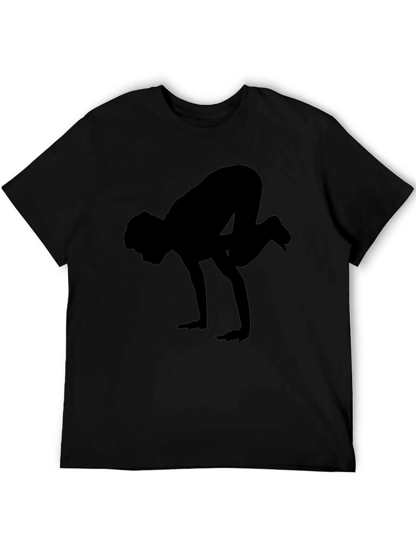 Black Yoga Silhouette Graphic Tee