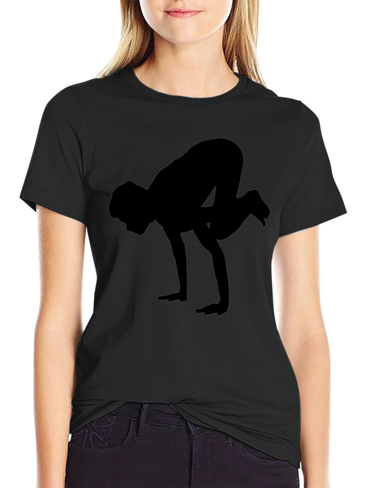 Black Yoga Silhouette Graphic Tee