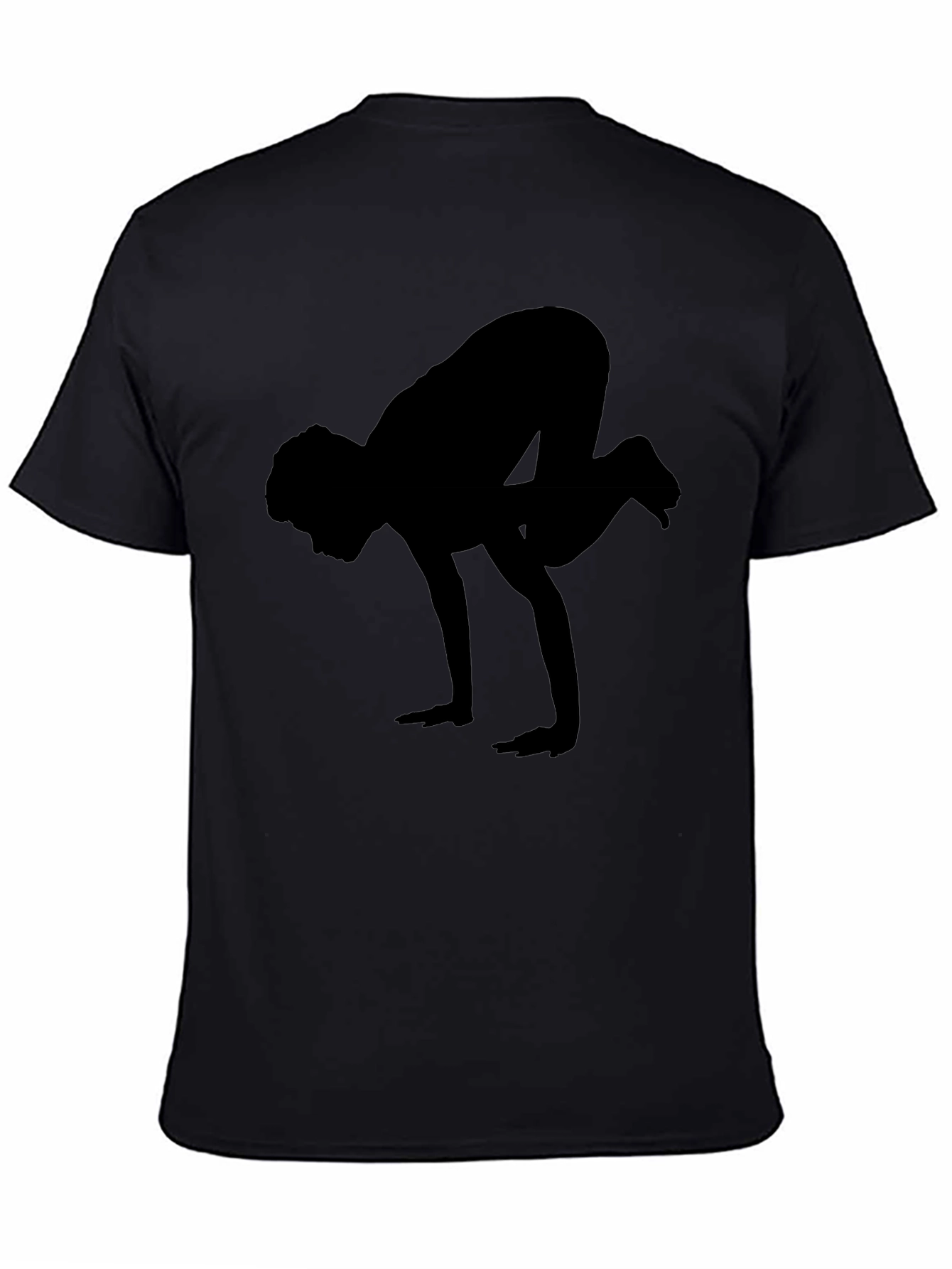 Black Yoga Silhouette Graphic Tee