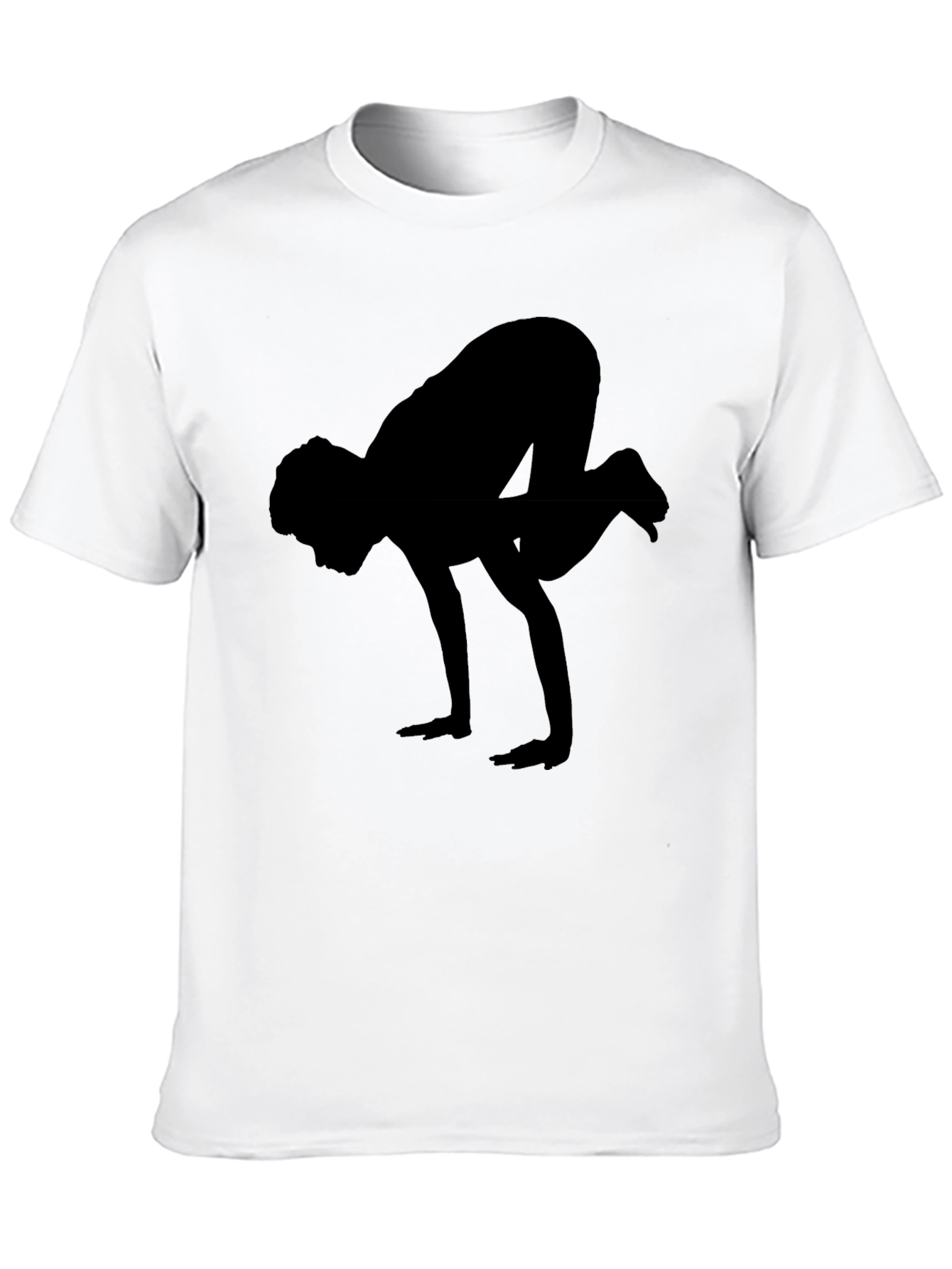 Black Yoga Silhouette Graphic Tee
