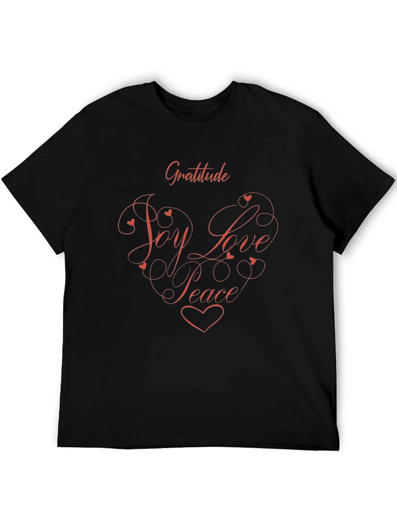Gratitude Joy Love Peace Heart Tee