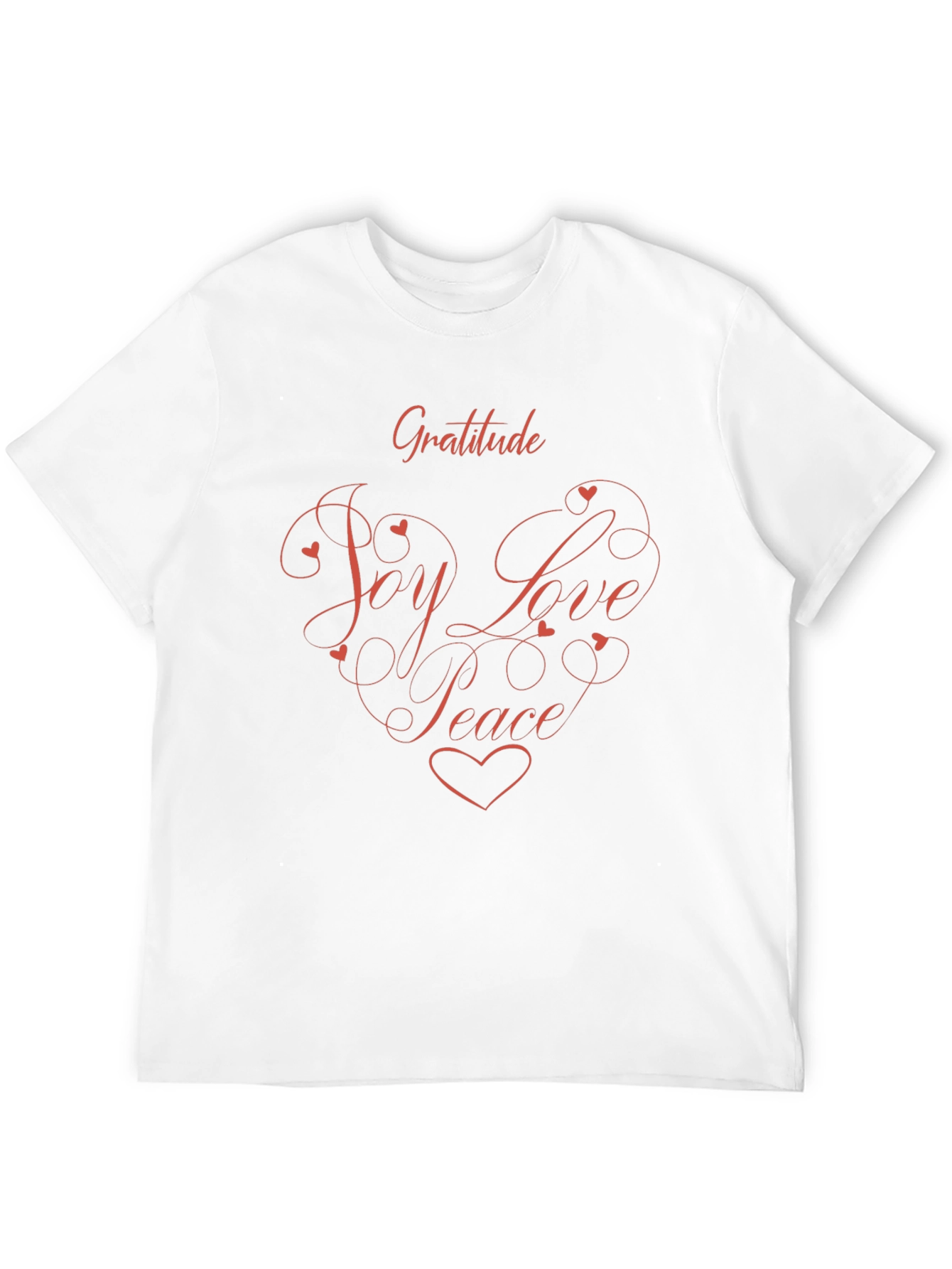 Gratitude Joy Love Peace Heart Tee