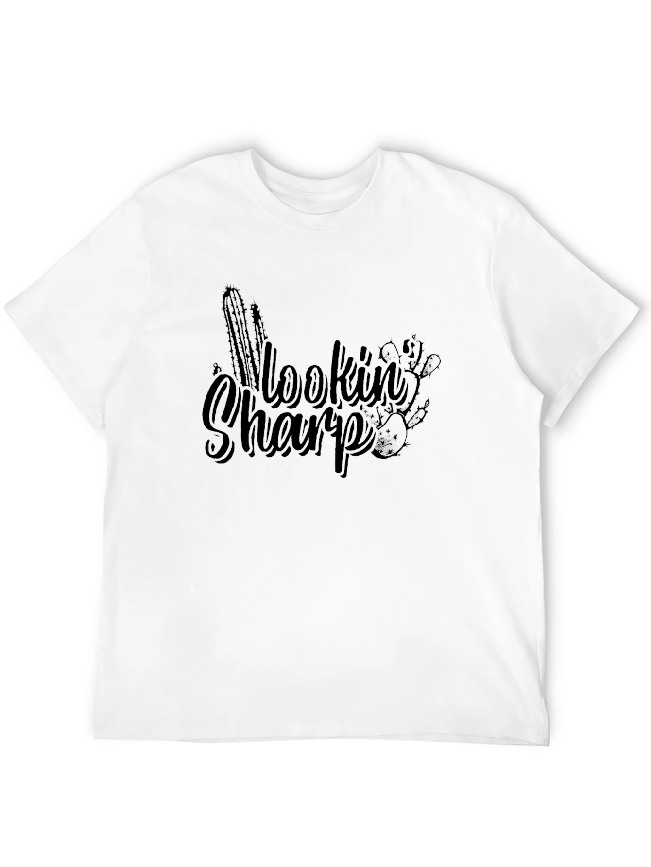 Lookin Sharp Graphic Tee - Black Cotton T-Shirt