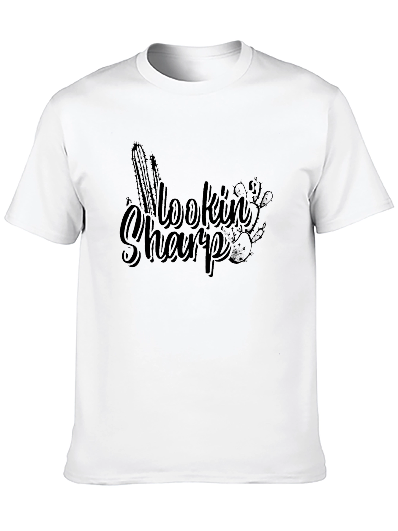 Lookin Sharp Graphic Tee - Black Cotton T-Shirt