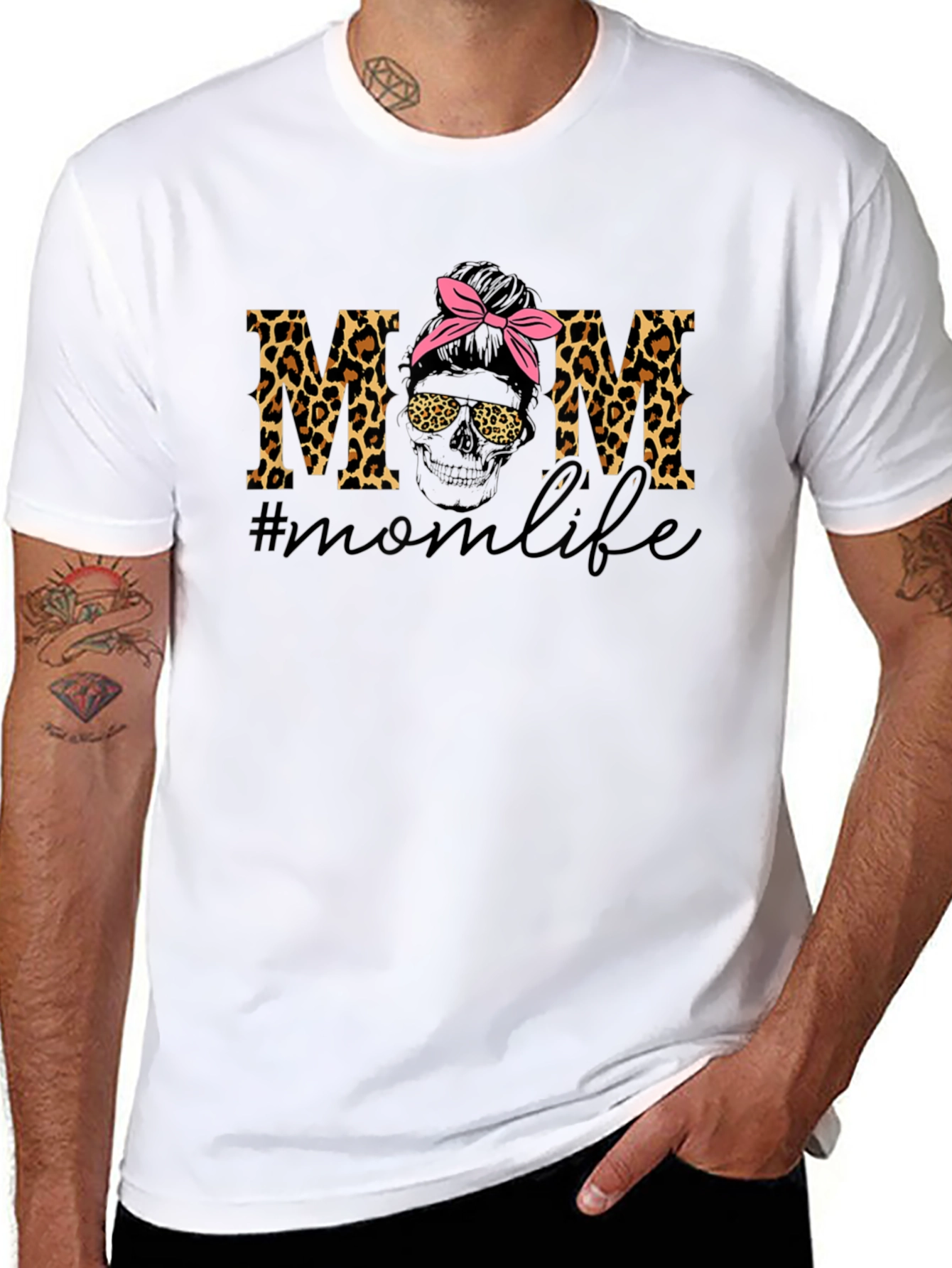 Mom Life Leopard Print T-Shirt