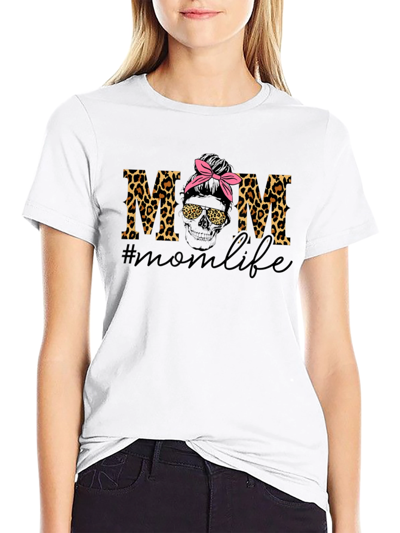 Mom Life Leopard Print T-Shirt