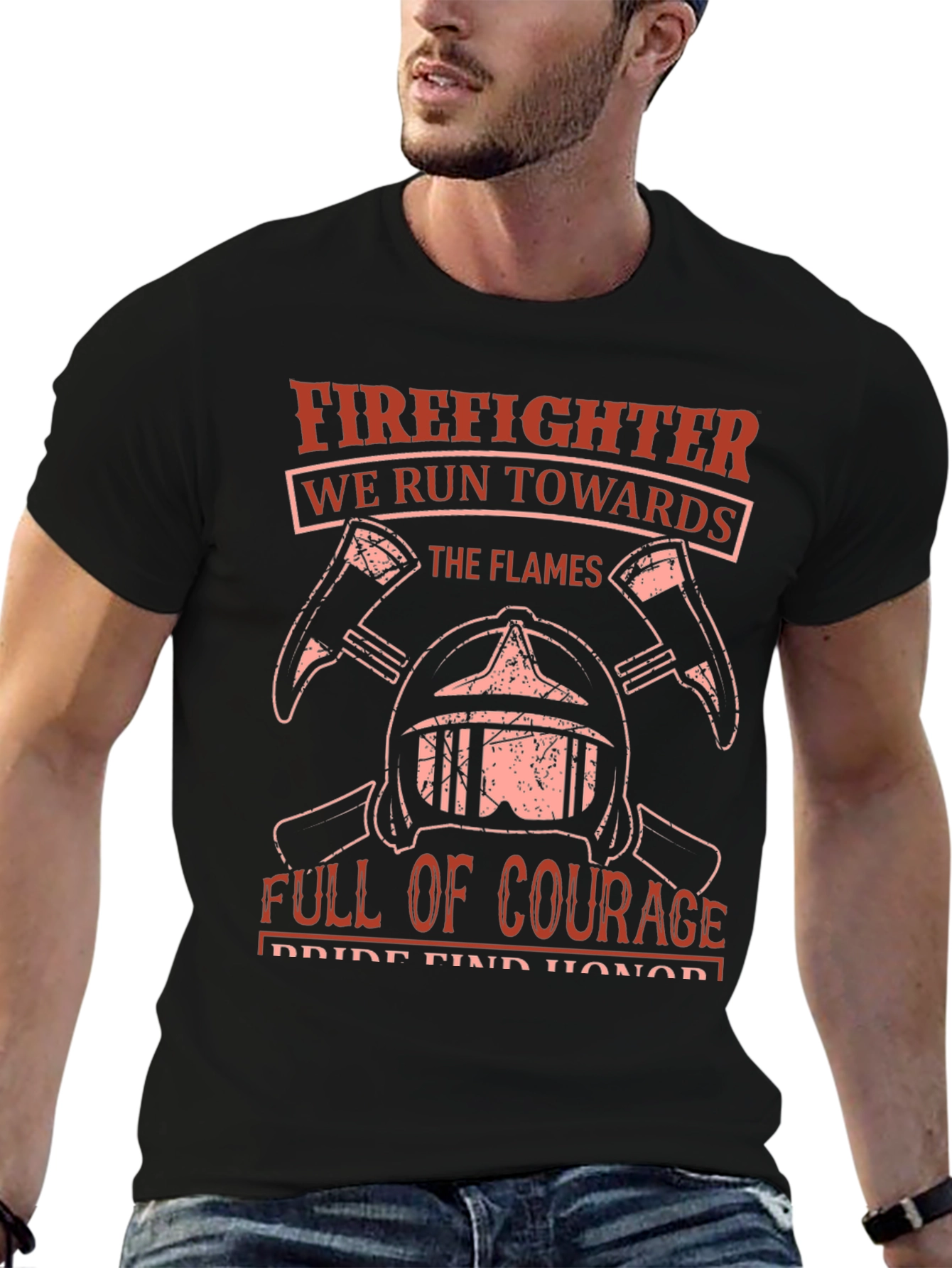 Firefighter Courage T-Shirt - Black