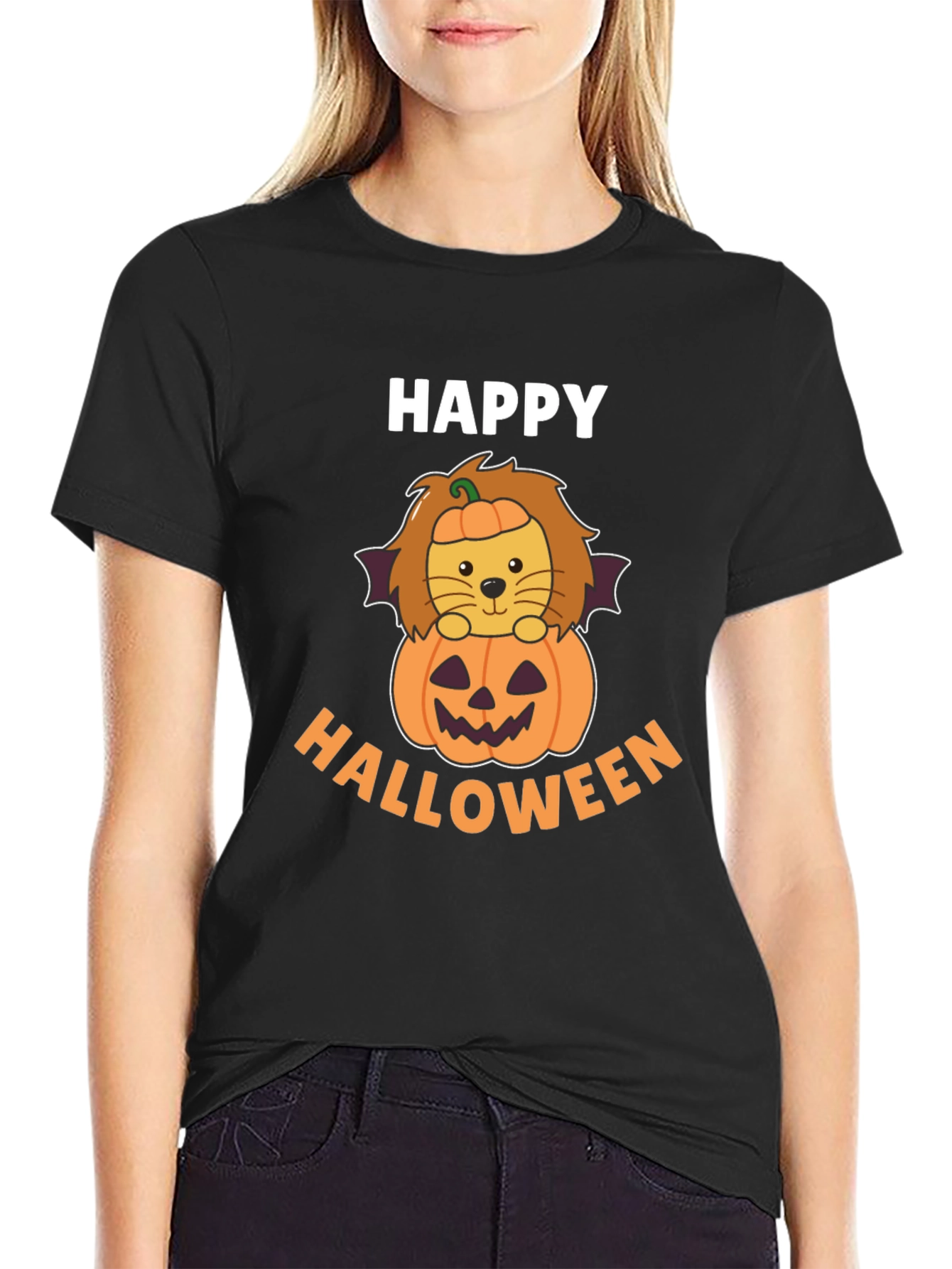 Happy Halloween Lion Pumpkin T-Shirt