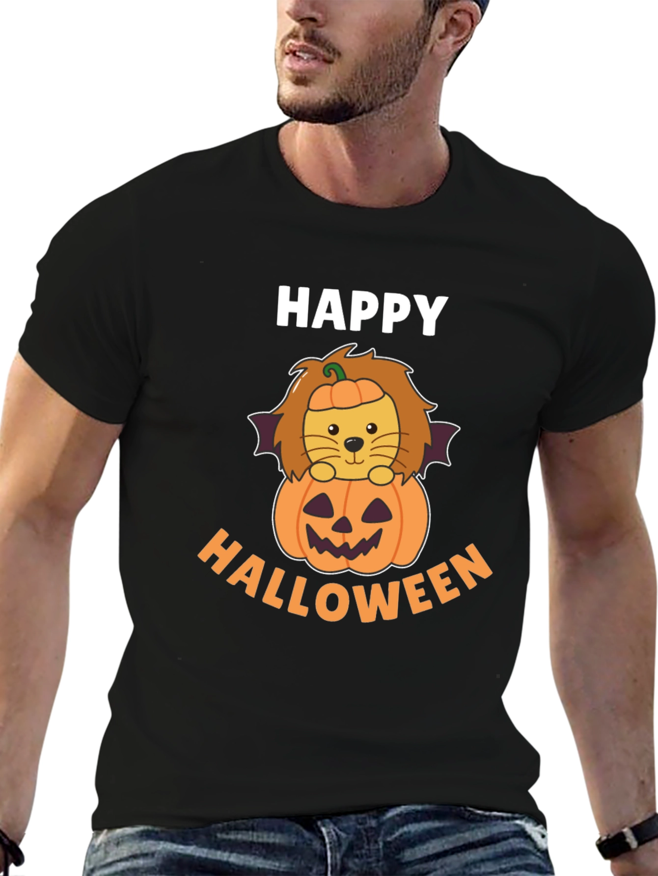 Happy Halloween Lion Pumpkin T-Shirt