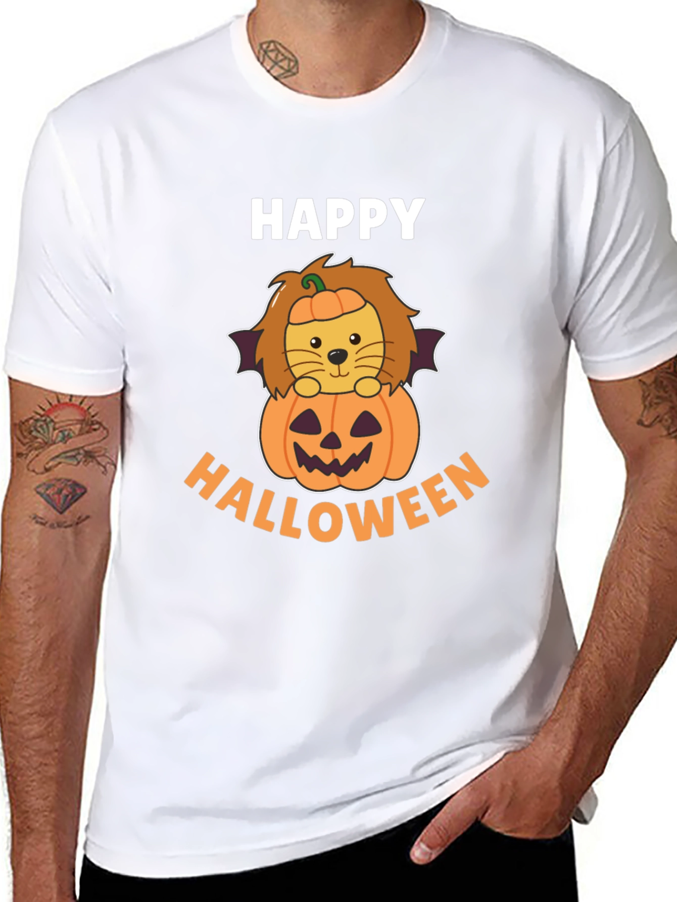 Happy Halloween Lion Pumpkin T-Shirt