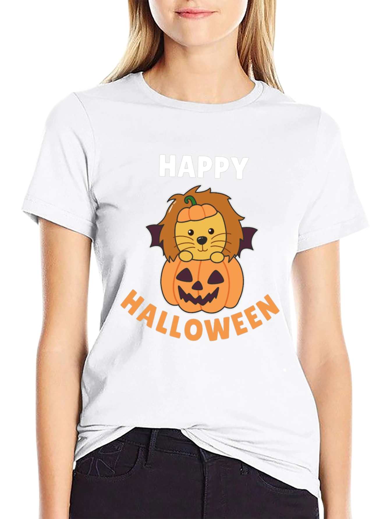 Happy Halloween Lion Pumpkin T-Shirt