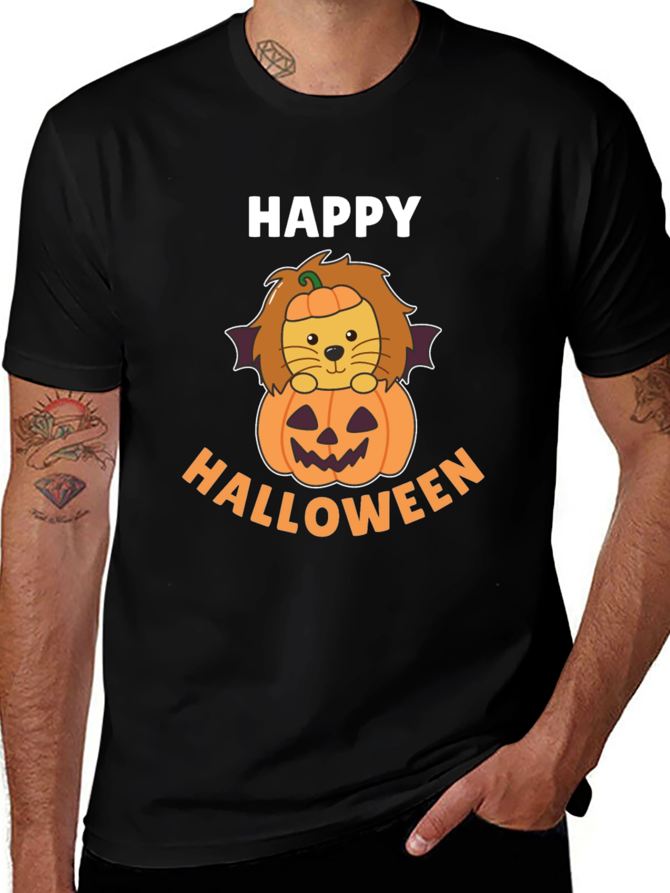 Happy Halloween Lion Pumpkin T-Shirt