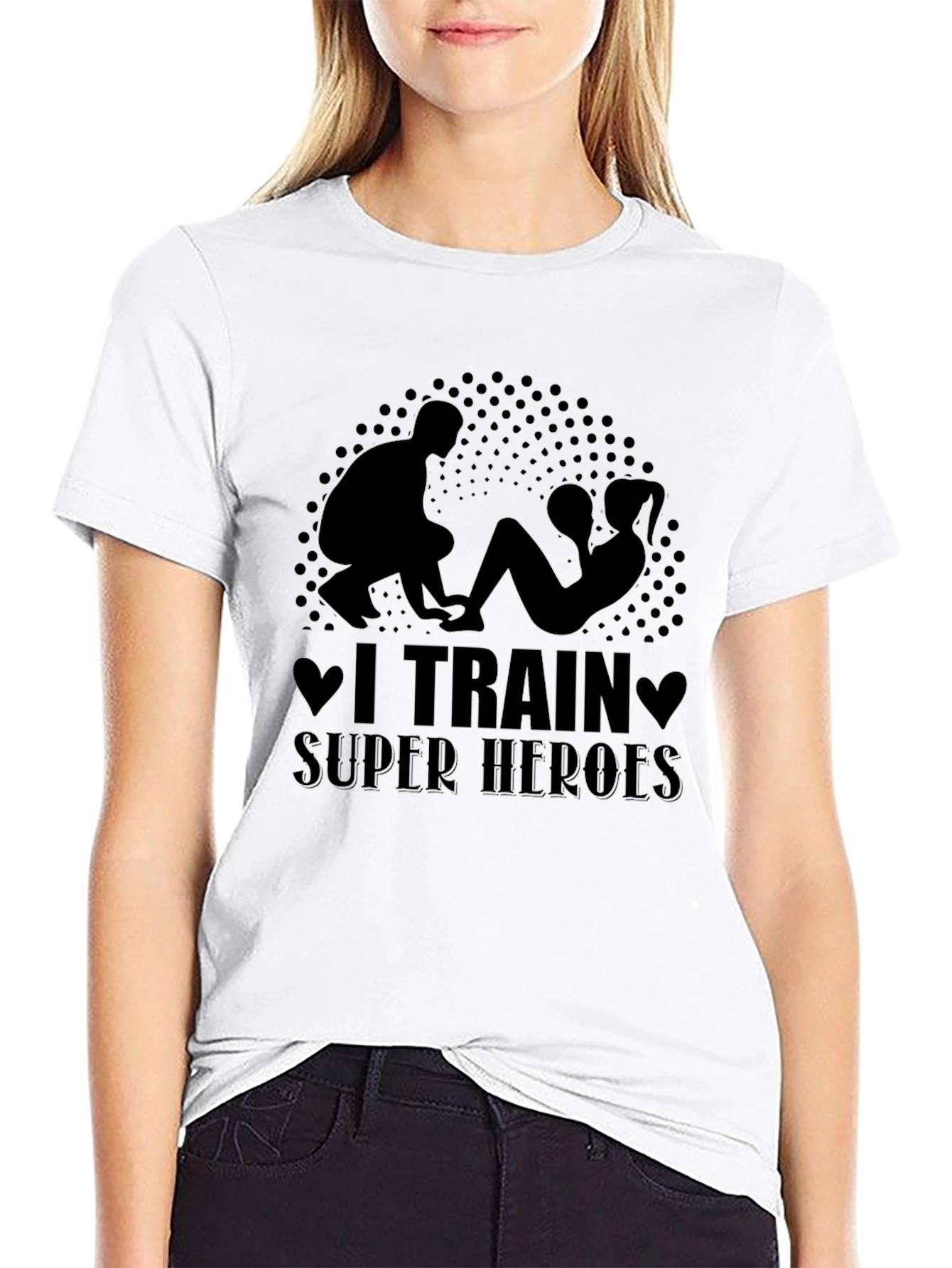 I Train Super Heroes Black T-Shirt