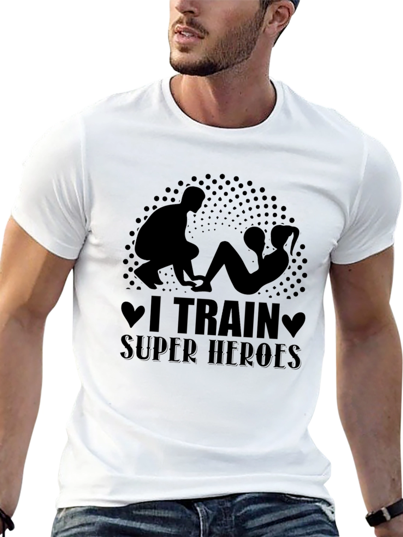 I Train Super Heroes Black T-Shirt