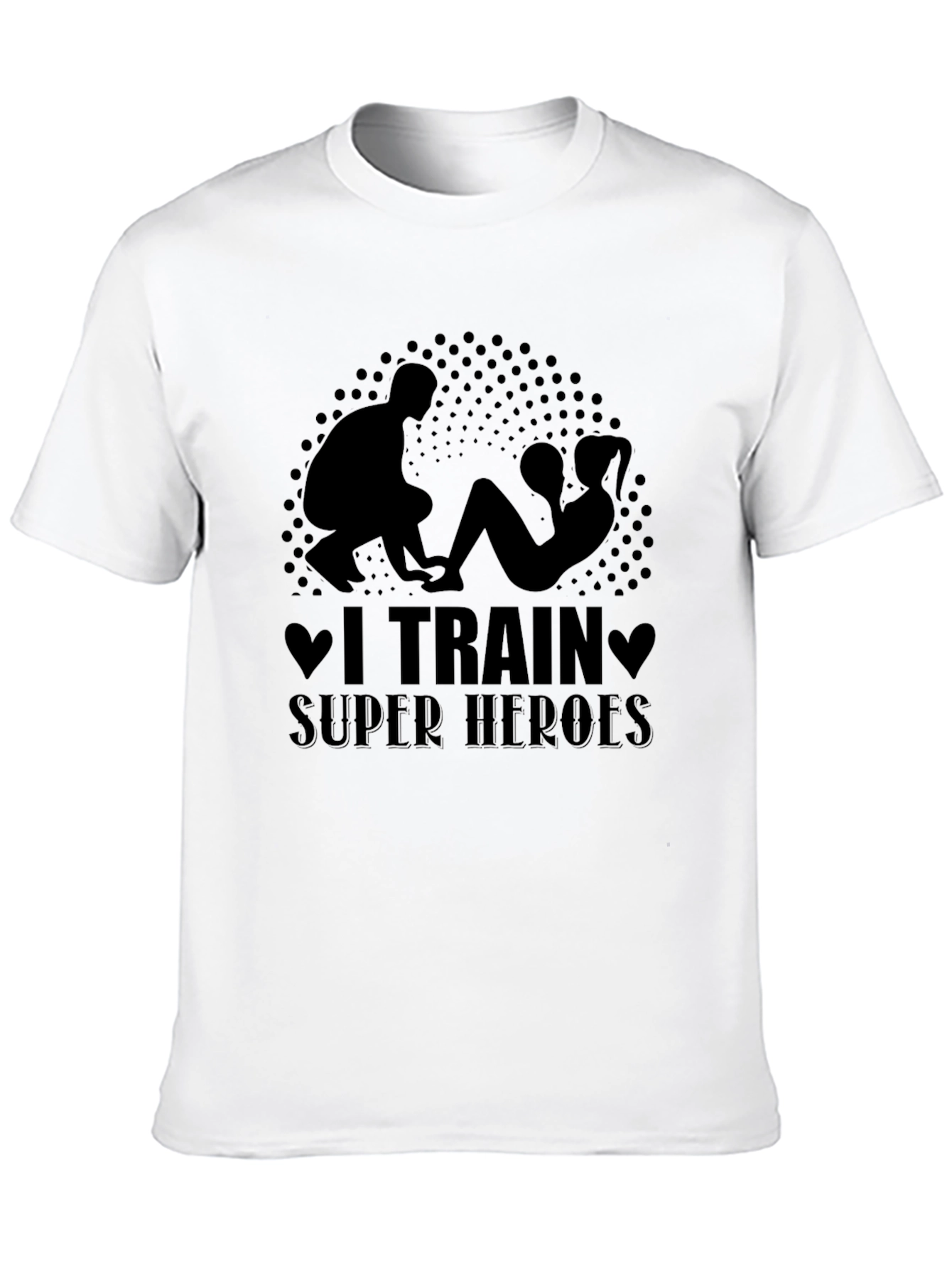 I Train Super Heroes Black T-Shirt