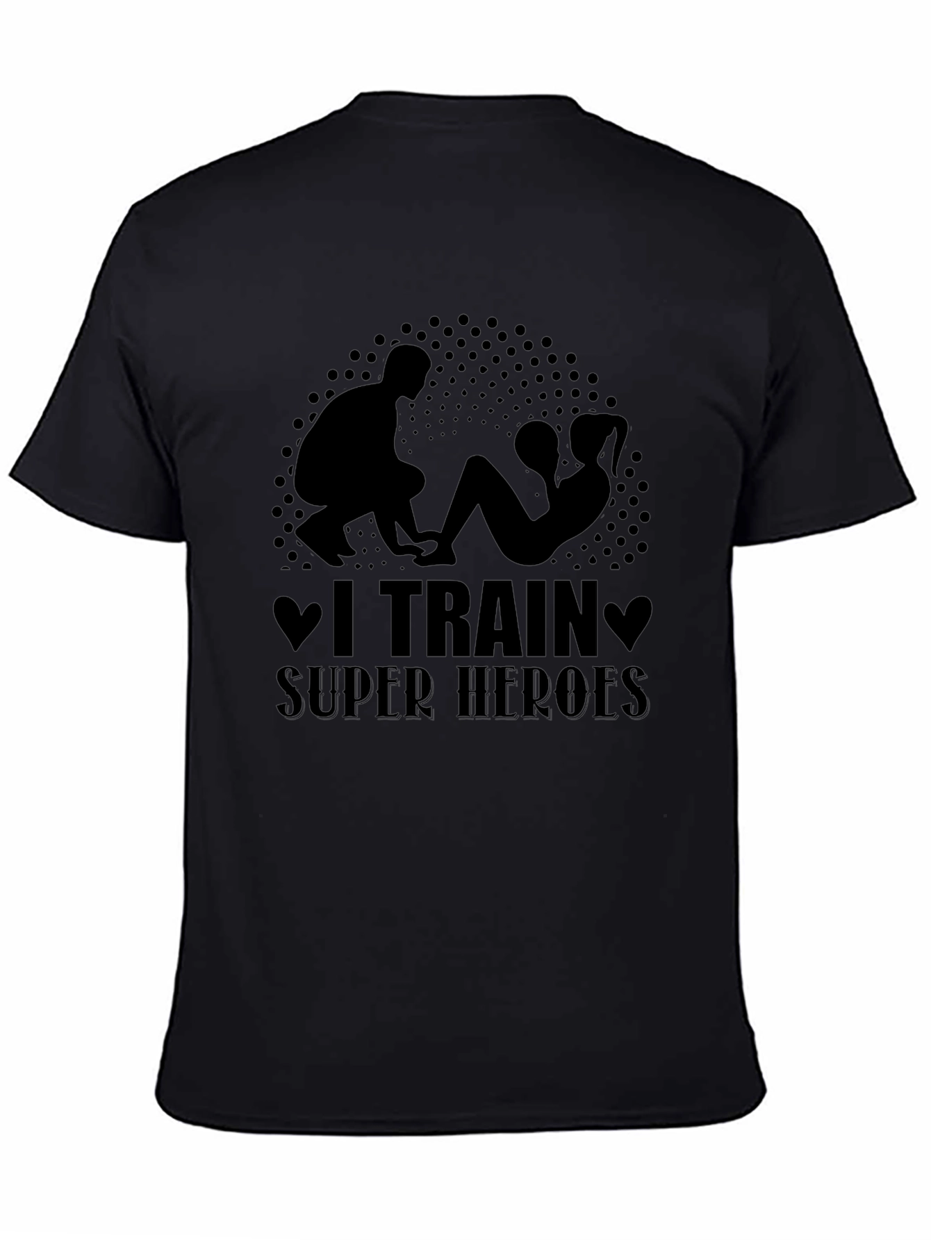 I Train Super Heroes Black T-Shirt