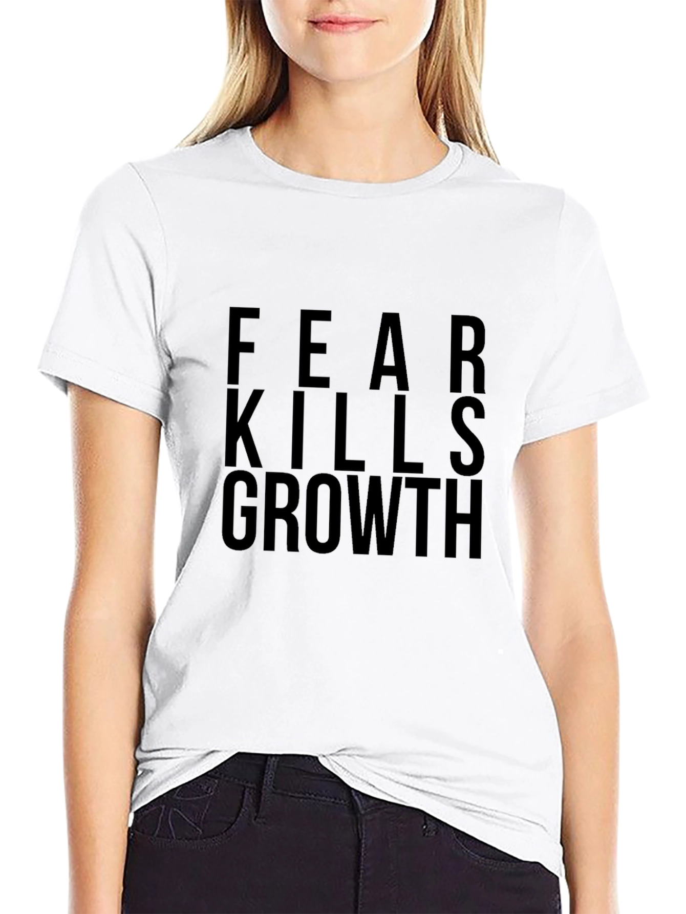 Fear Kills Growth Black Graphic Tee