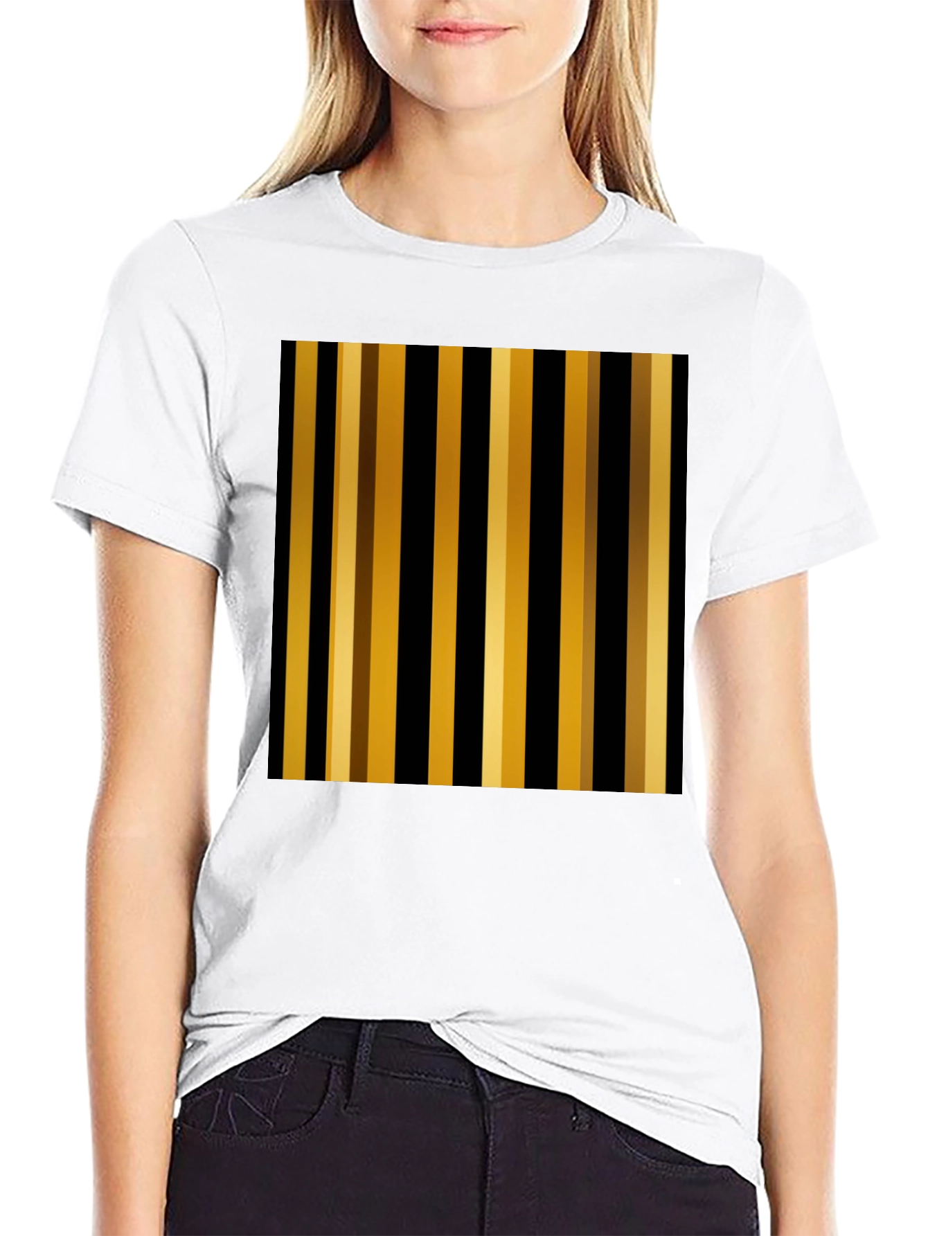 Striped Gold & Black T-Shirt