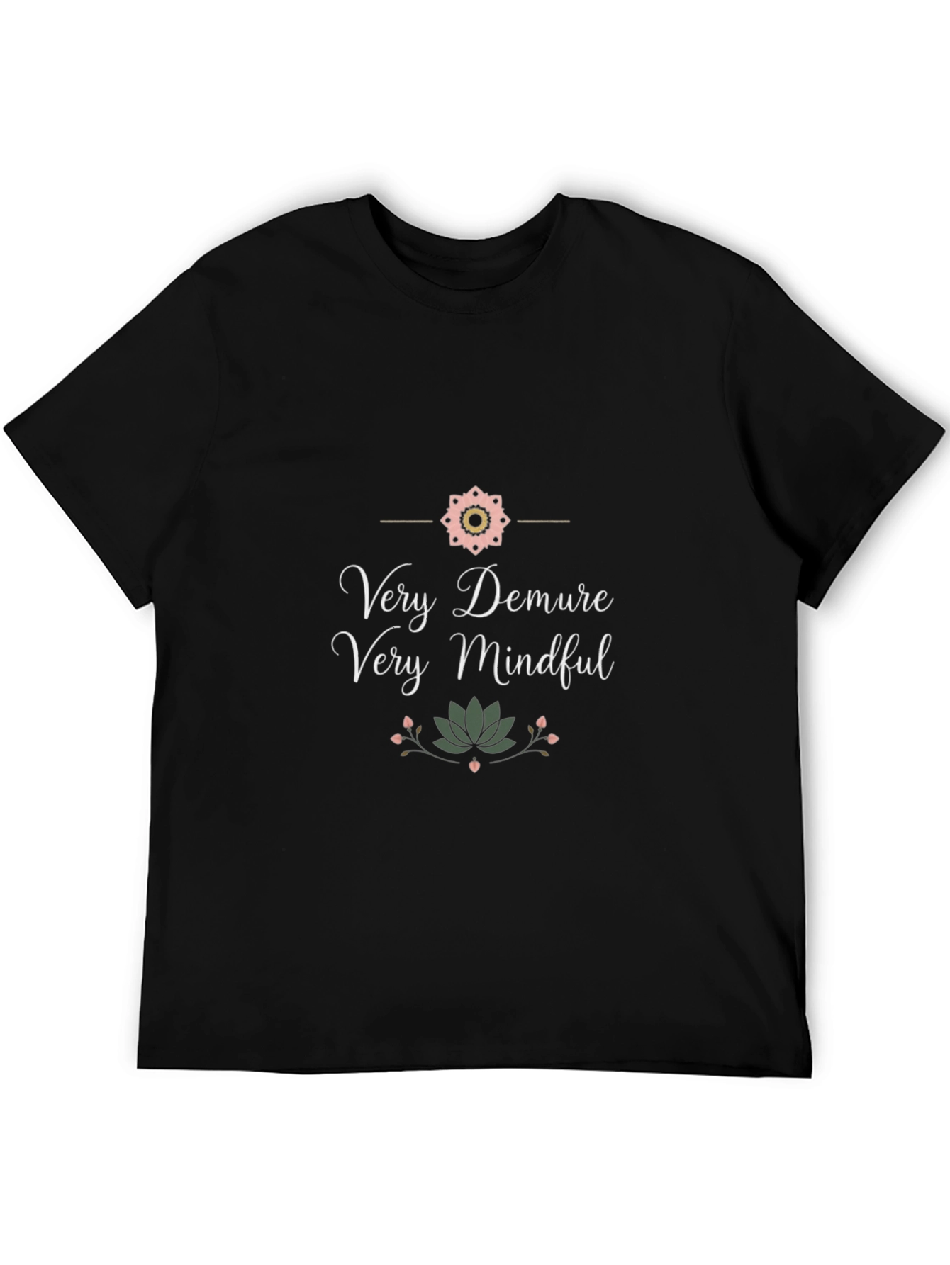 Very Demure Mindful Black Graphic Tee