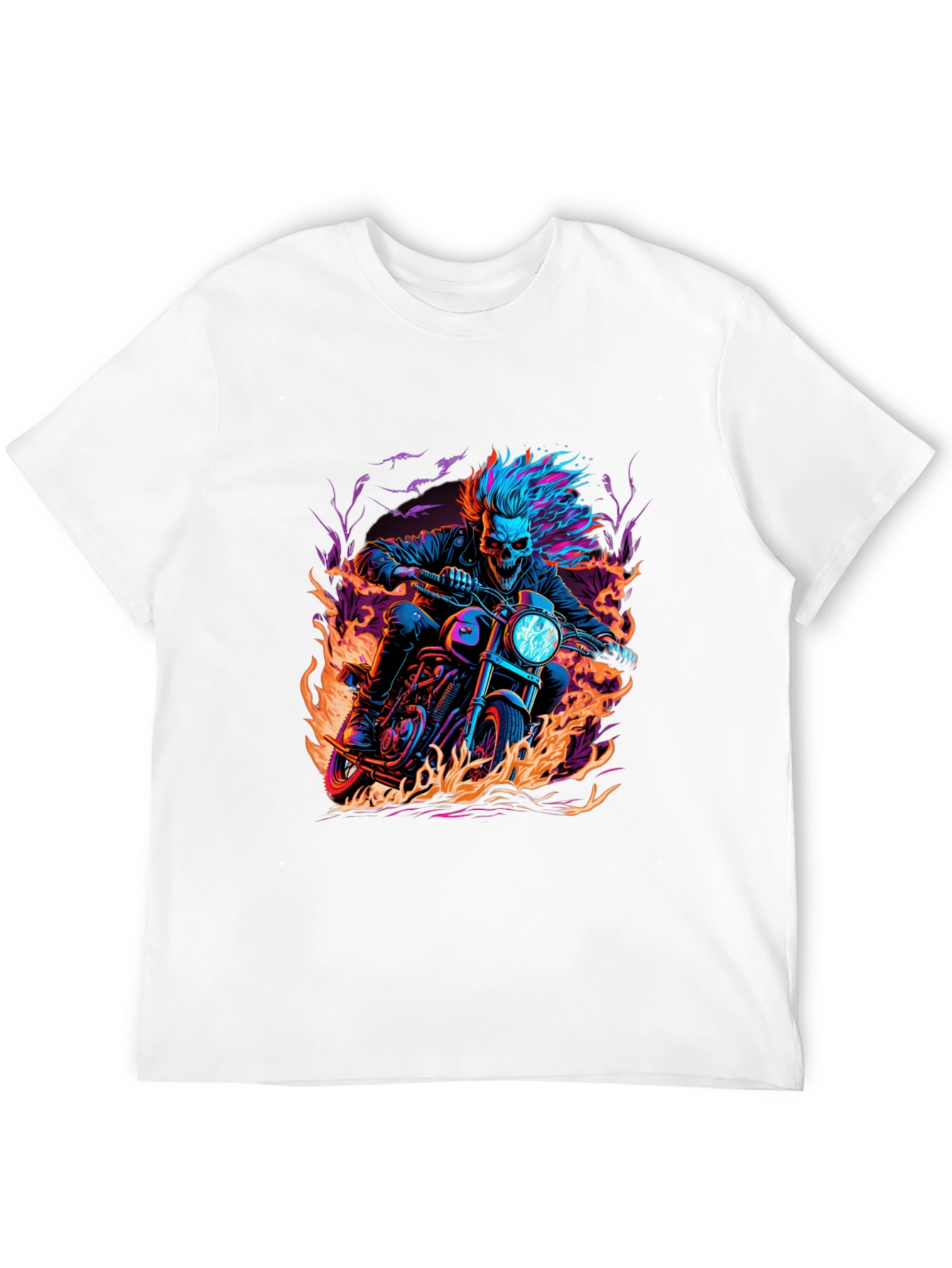 Skull Rider Graphic Tee - Mens Black T-Shirt
