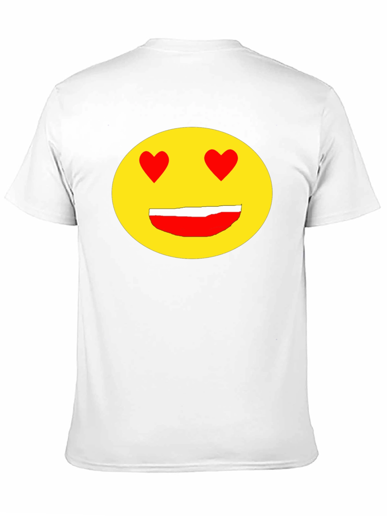 Emoji Heart Eyes Black T-Shirt - Express Your Love!