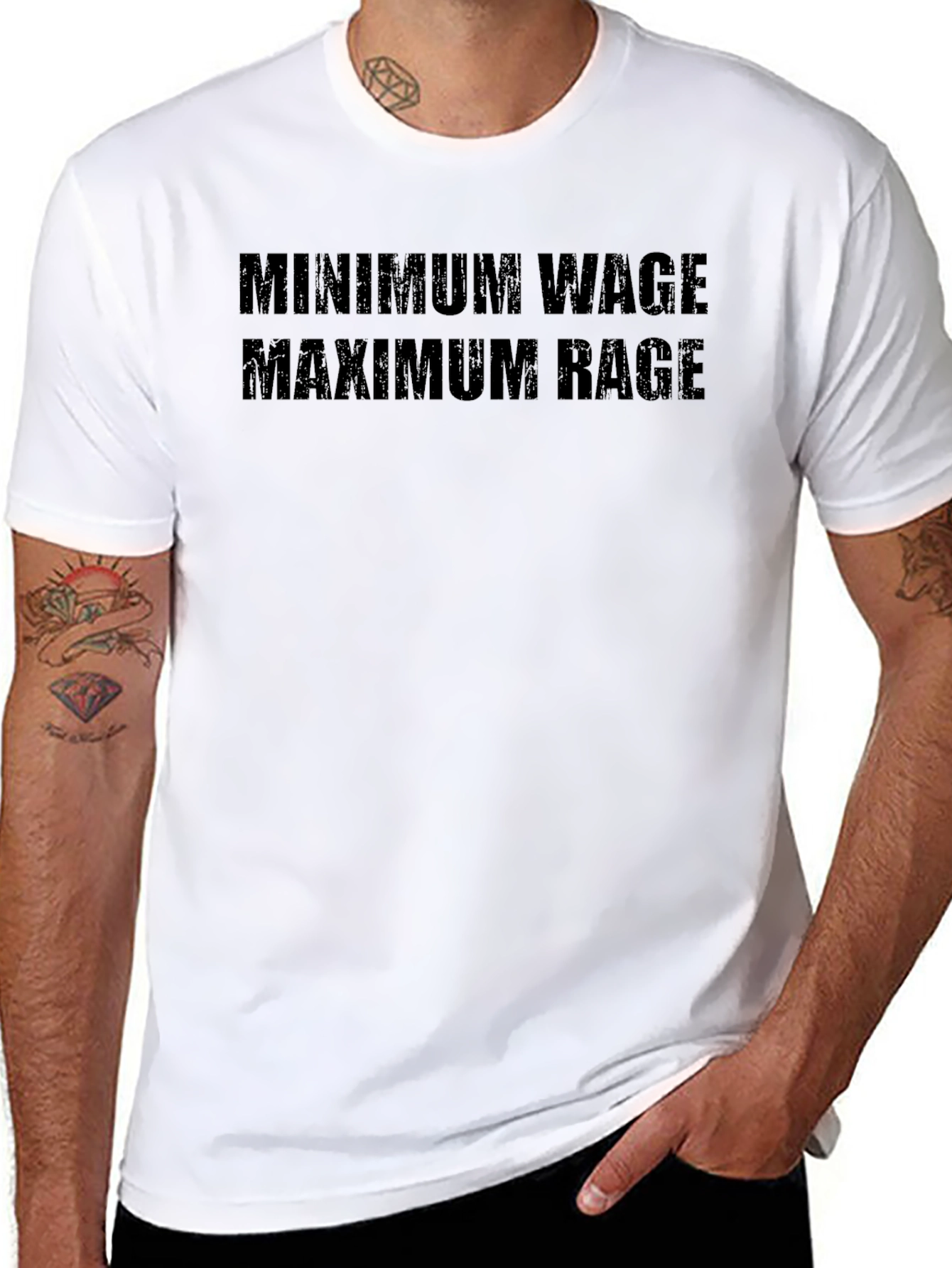 Minimum Wage Maximum Rage Graphic Tee