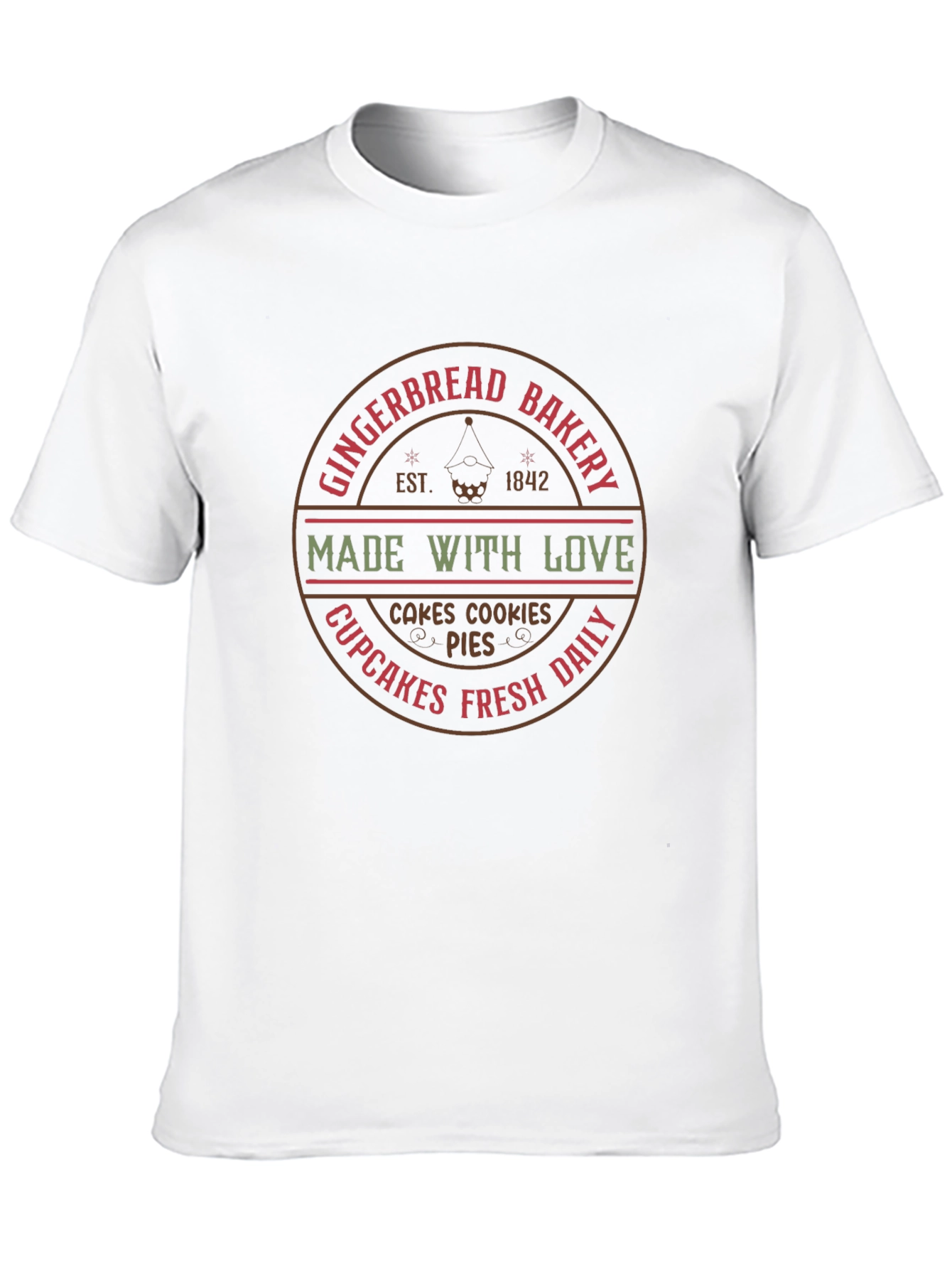 Gingerbread Bakery T-Shirt - Made With Love