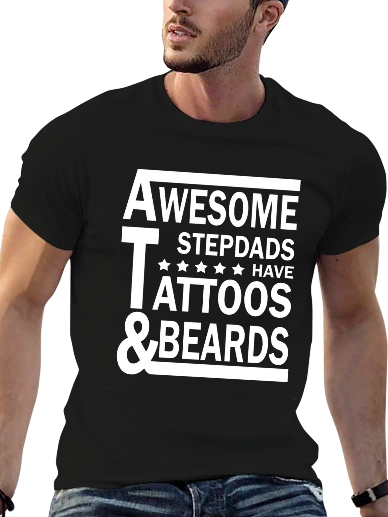 Awesome Stepdads Tattoos & Beards T-Shirt