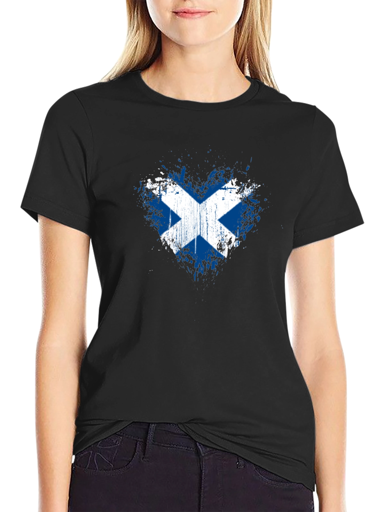 Scottish Flag Heart T-Shirt